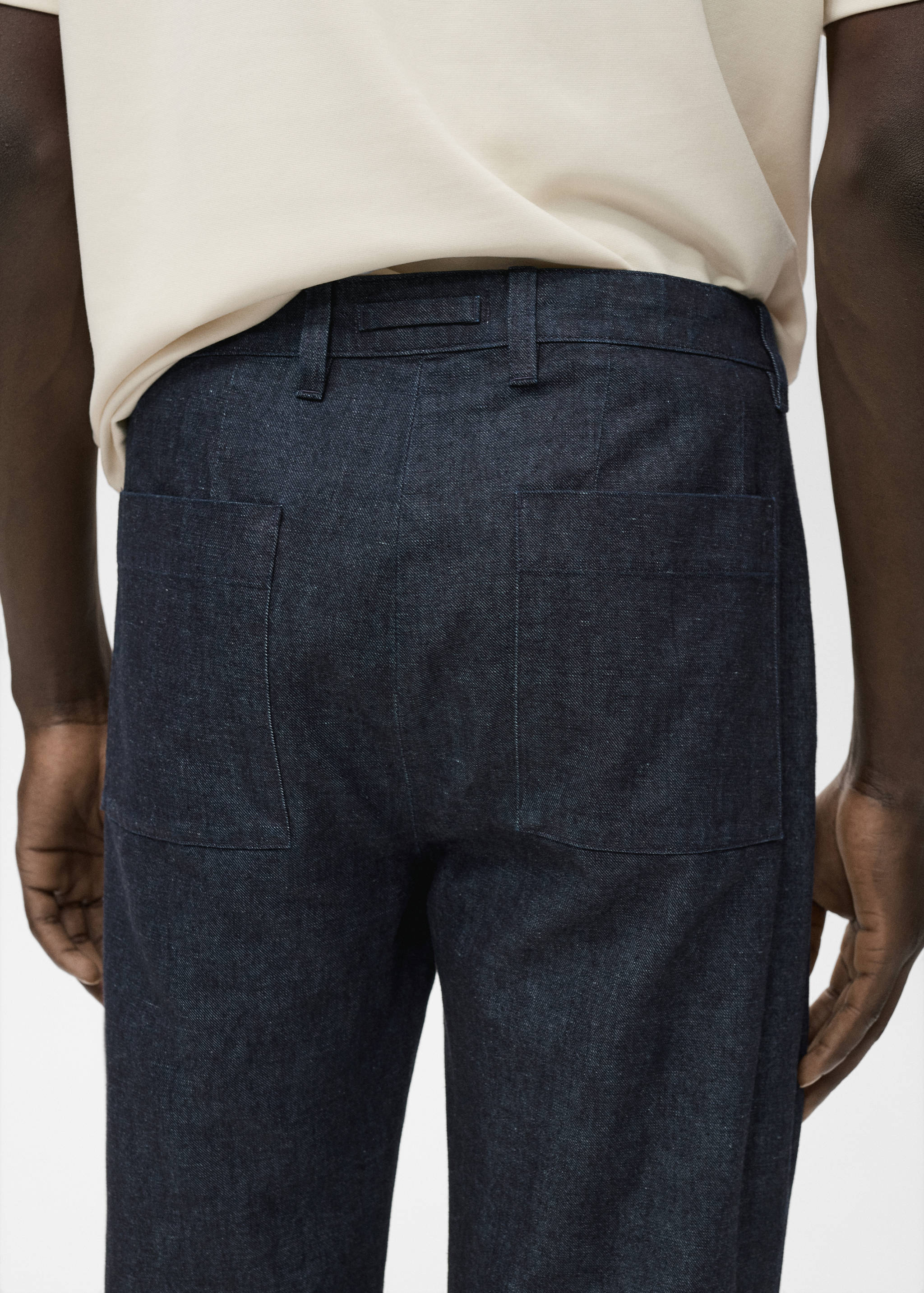 Jean straight-fit délavé foncé - Détail de l'article 6