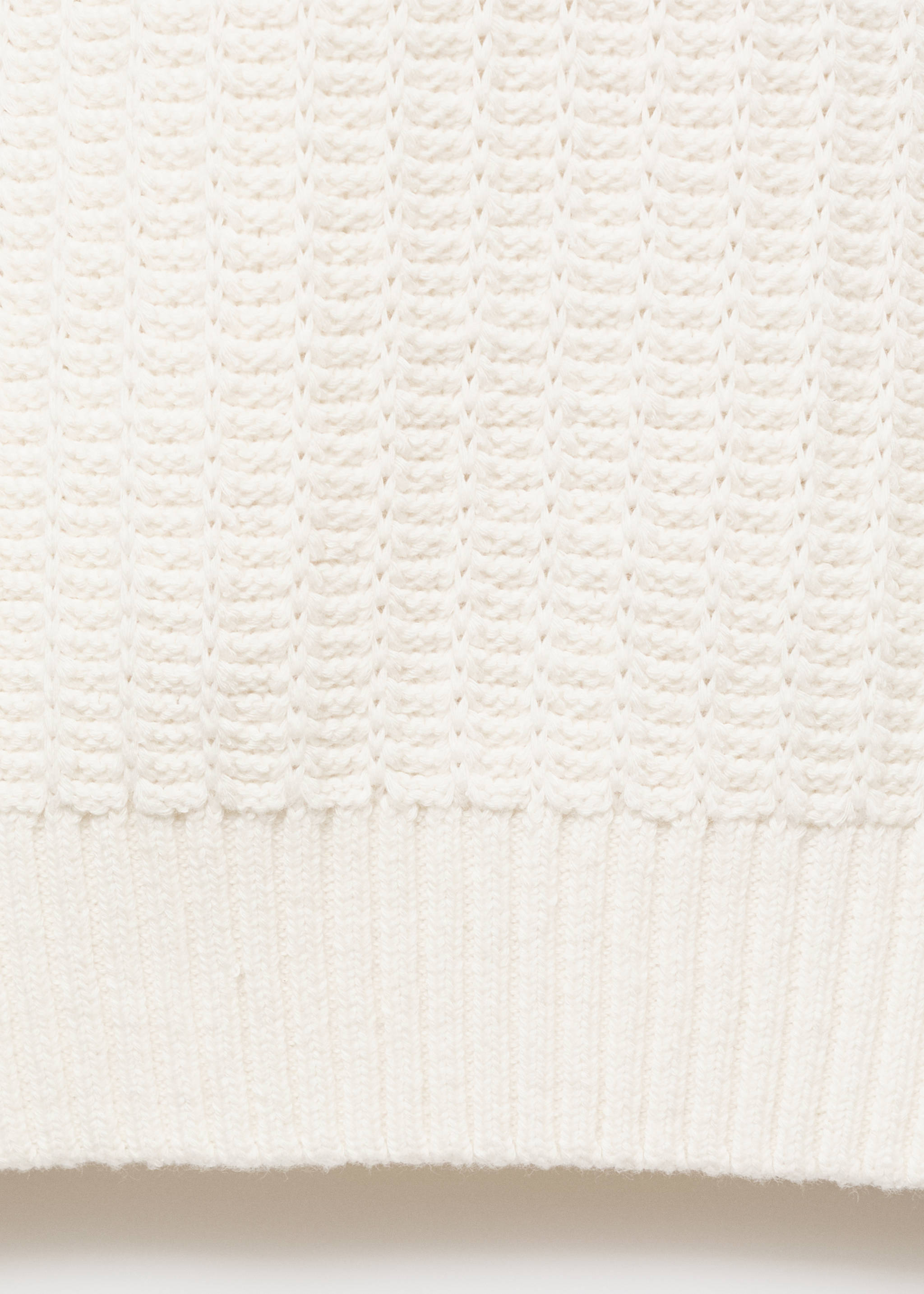 Knitted structured polo sweater - Details of the article 0