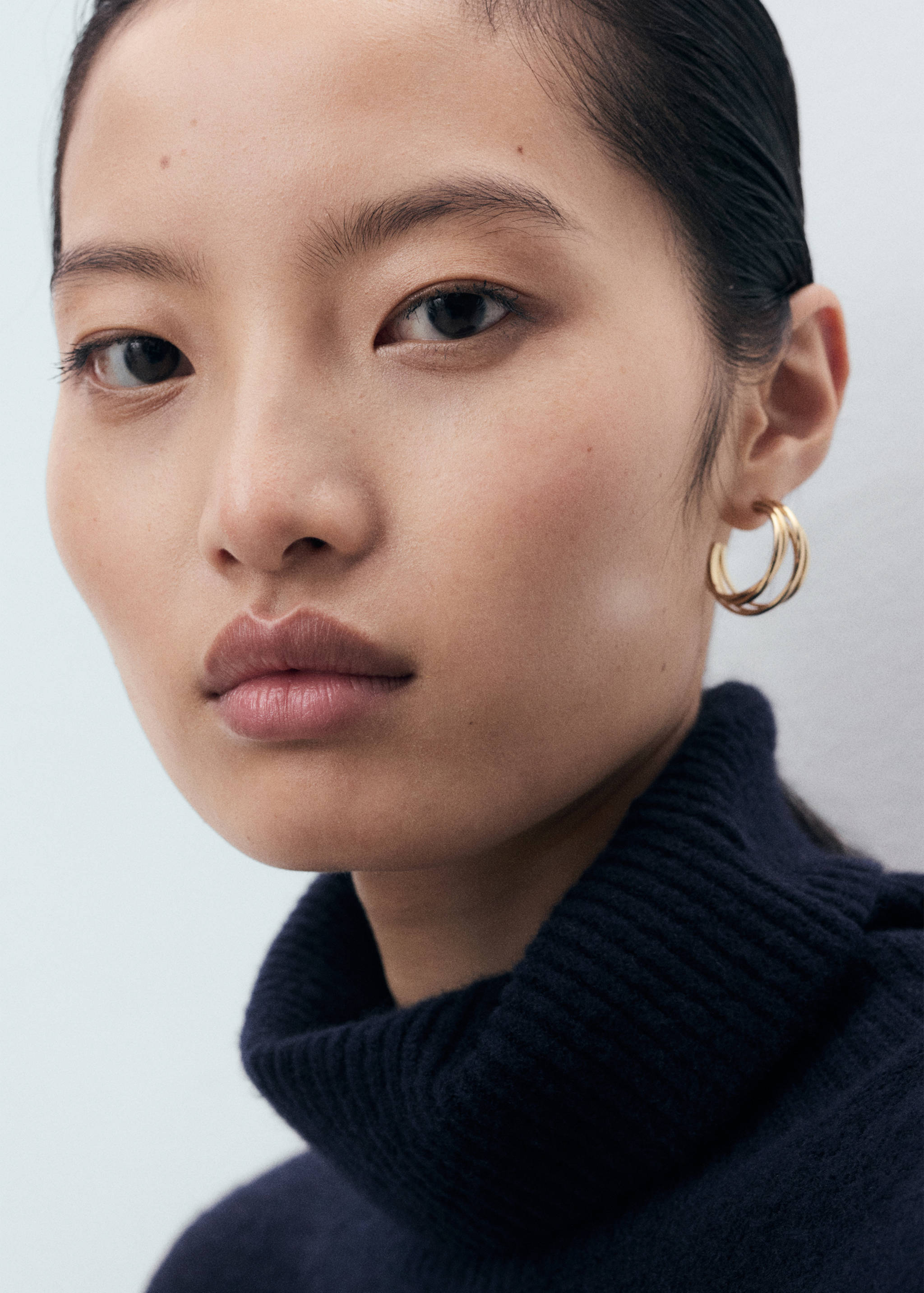 高领针织连衣裙 - null