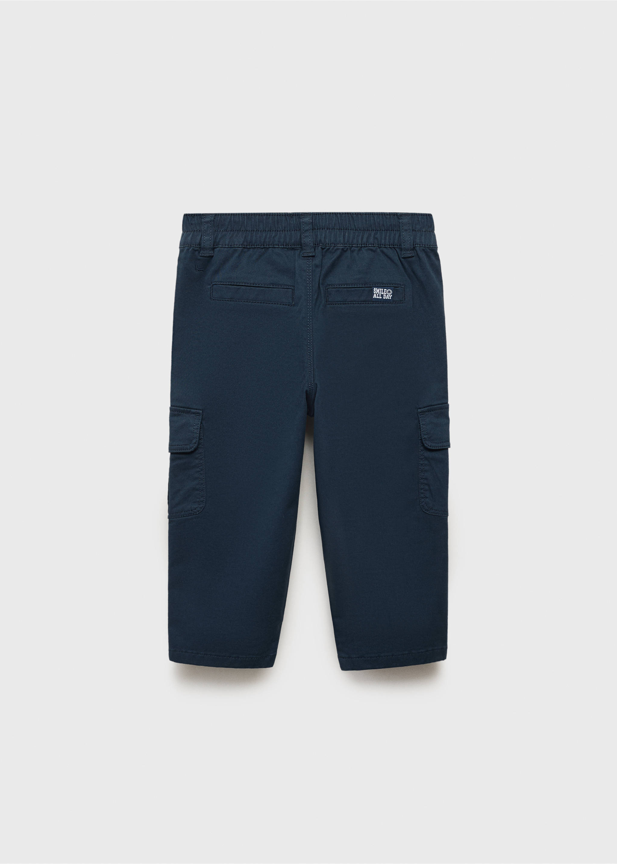 Pantalones cargo algodón - Reverso del artículo, Azul marino. Ref: 17085149-00.