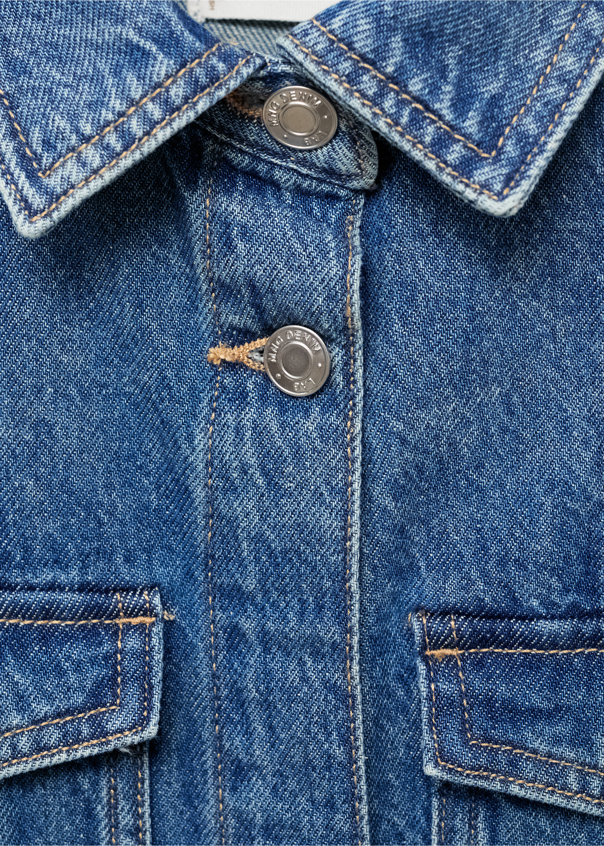 Robe denim courte - Détail de l'article 0, Bleu foncé. Ref: 17085151-00.