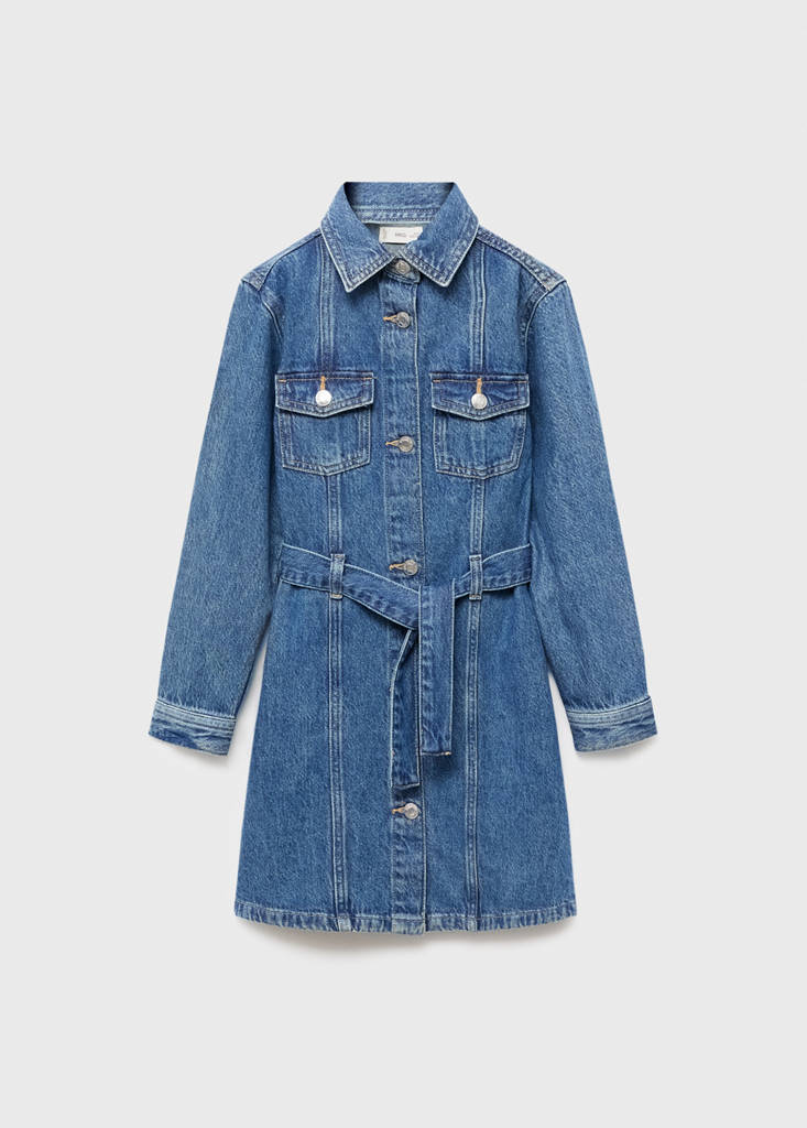 Short denim dress — Dark Blue