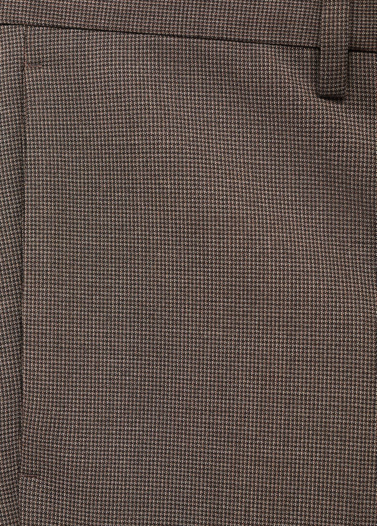 Stretch fabric super slim-fit suit trousers — Brown