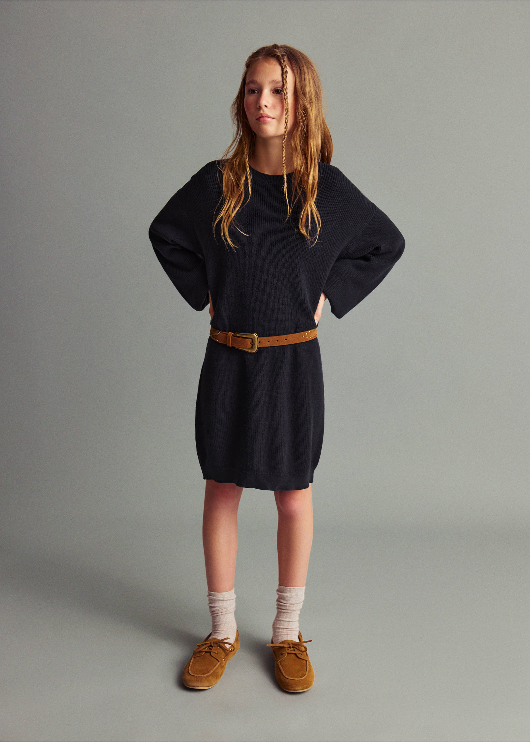 Knit midi dress - General plane, Navy. Ref: 17085153-00.
