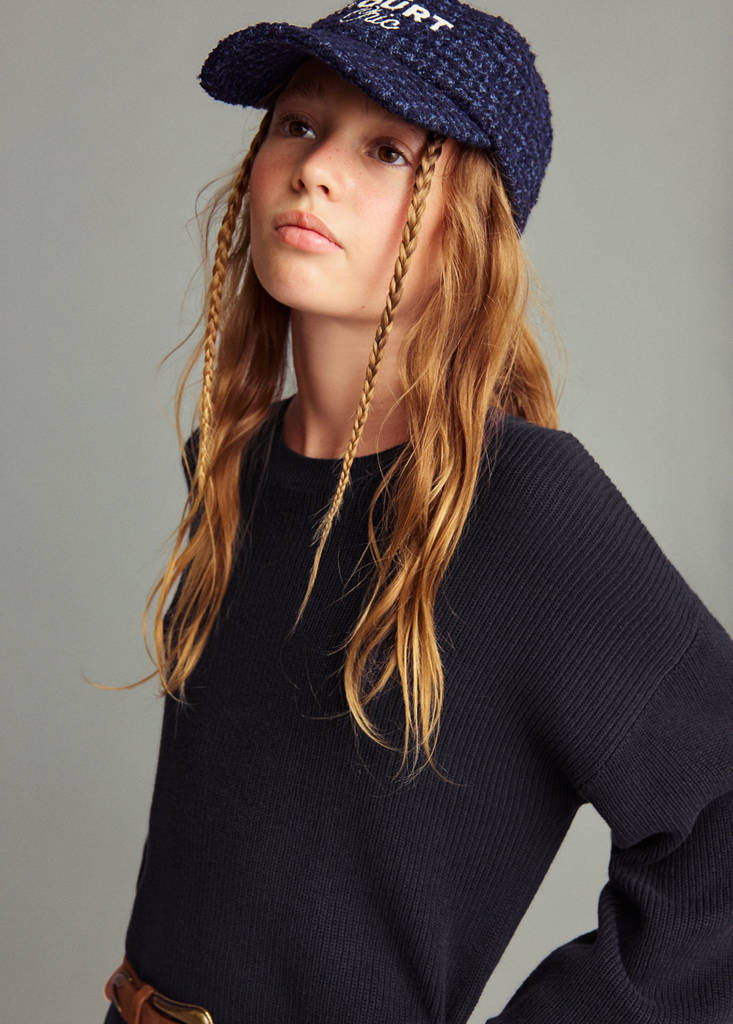 Knit midi dress — Navy