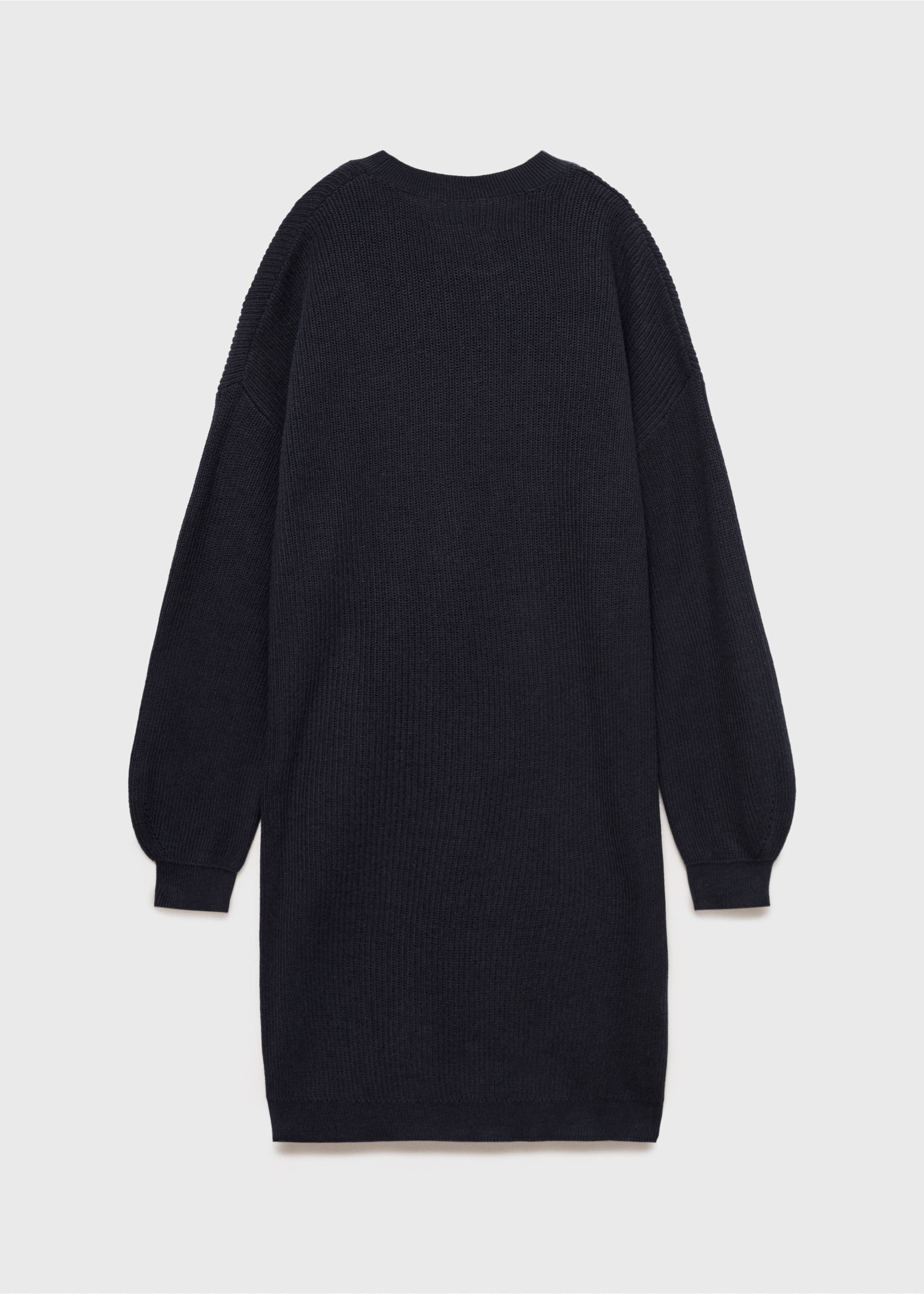 Knit midi dress - Reverse of the article, Navy. Ref: 17085153-00.