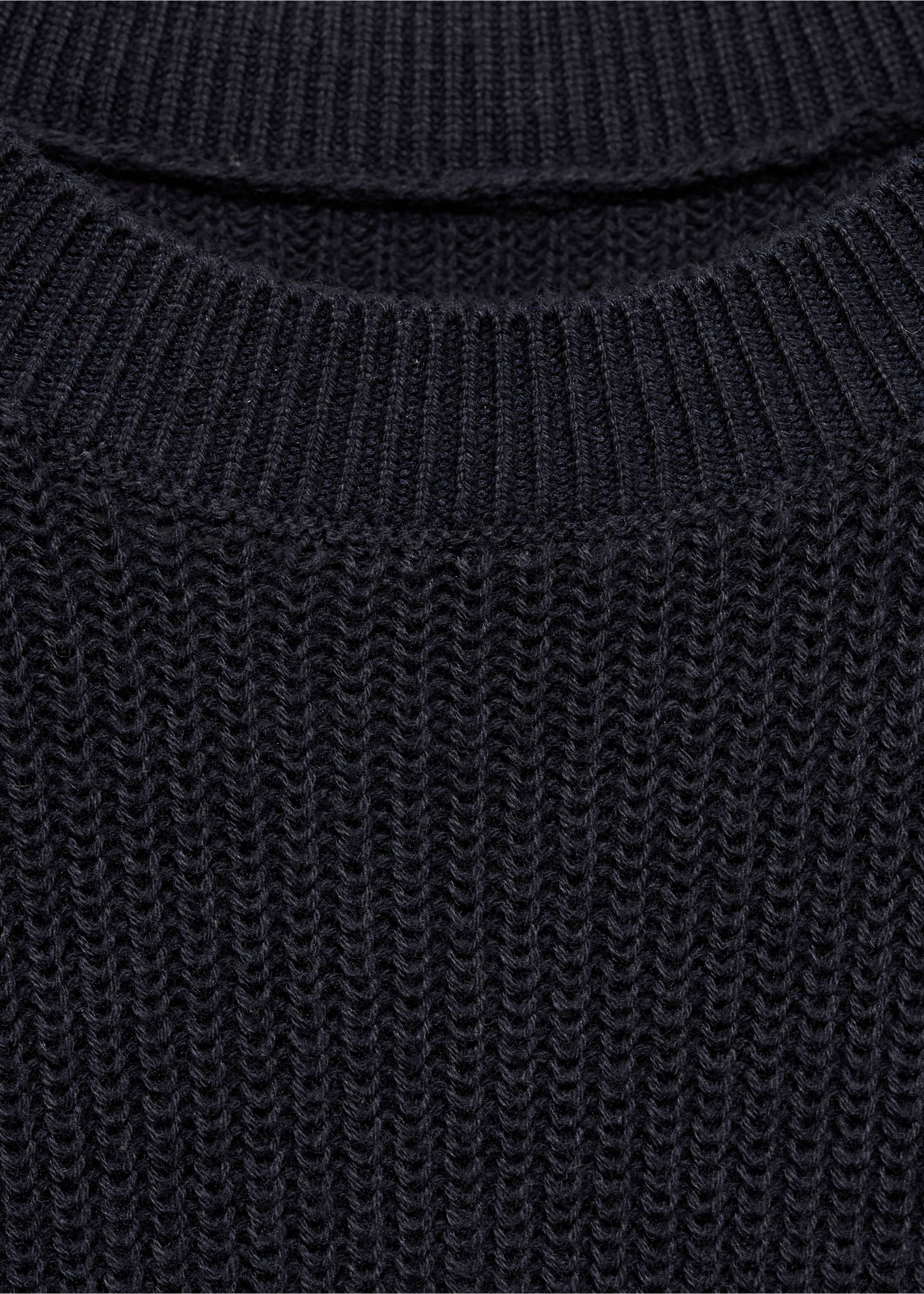 Knit midi dress - Details of the article 8, Navy. Ref: 17085153-00.