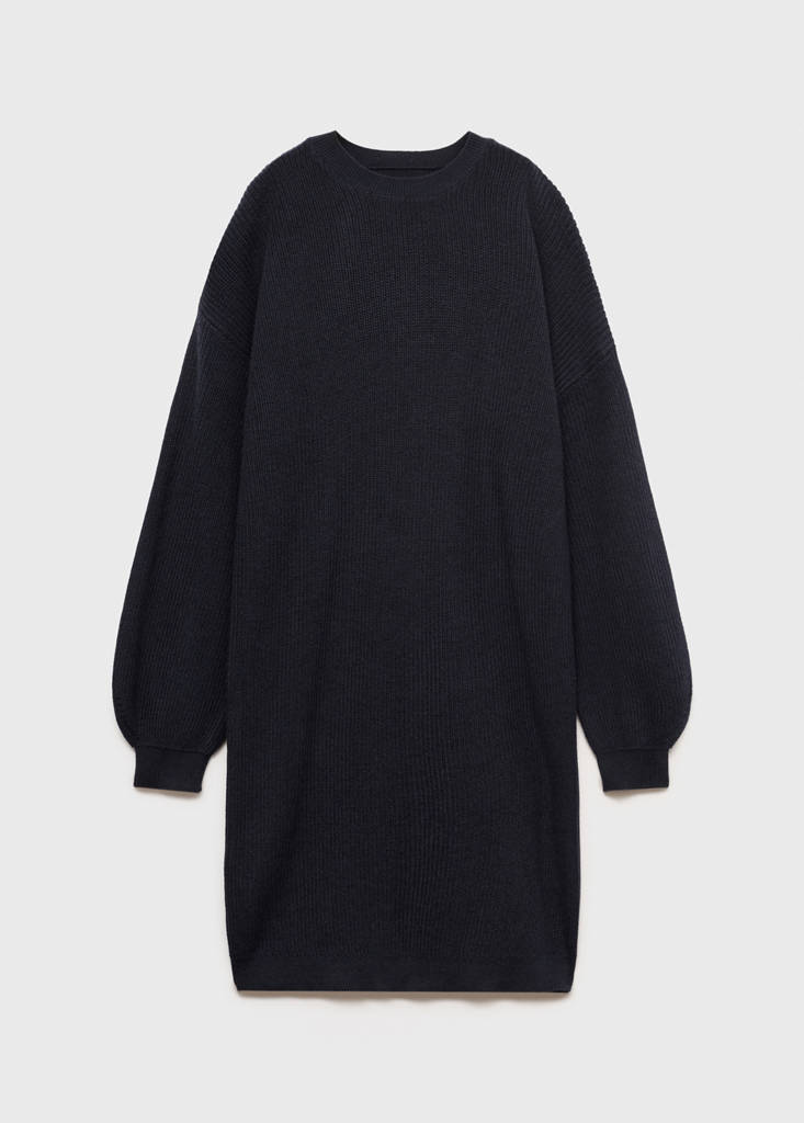 Knit midi dress — Navy