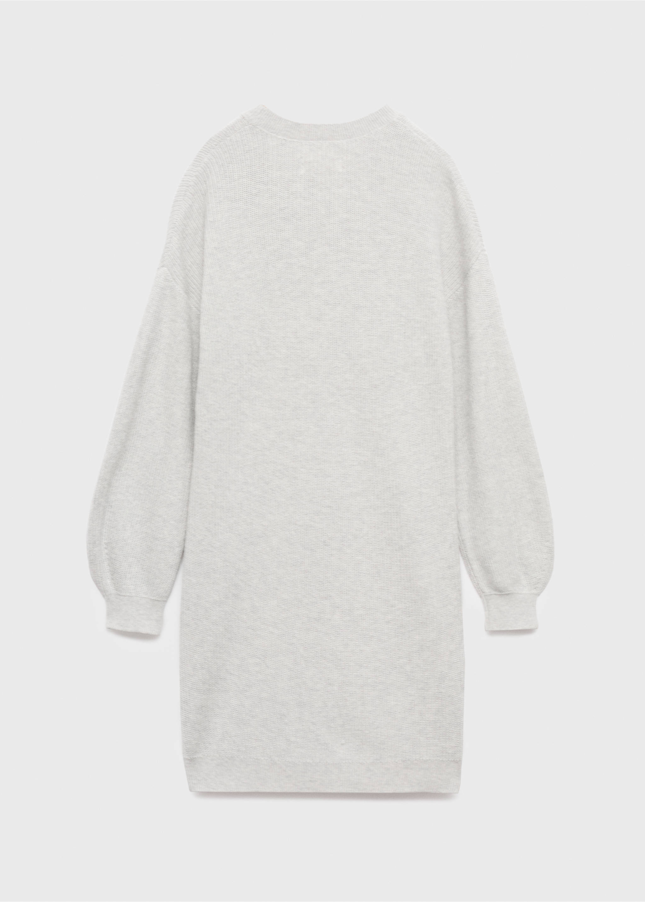 Knit midi dress - Reverse of the article, Light Heather Grey. Ref: 17085153-00.