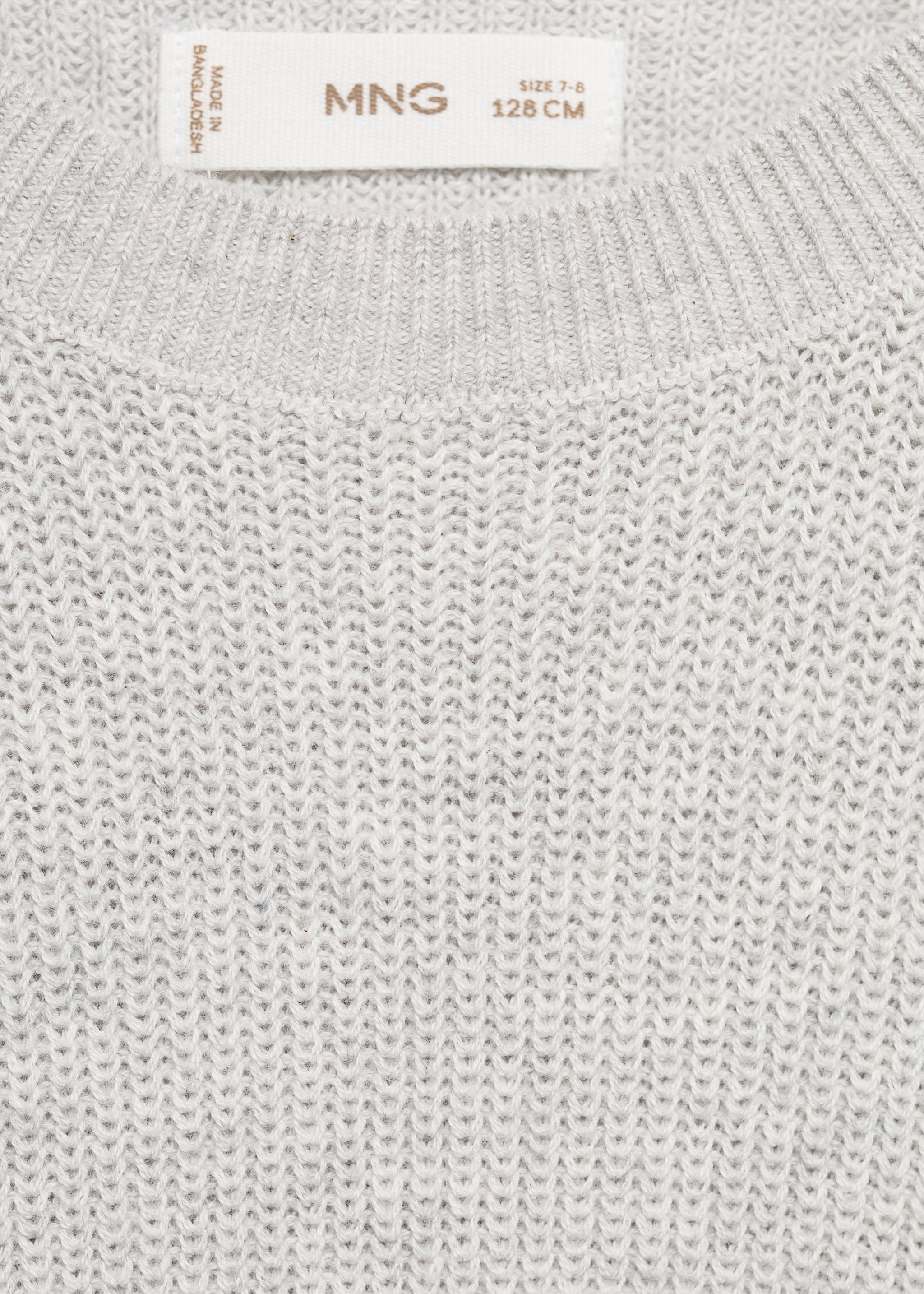 Knit midi dress - Details of the article 8, Light Heather Grey. Ref: 17085153-00.