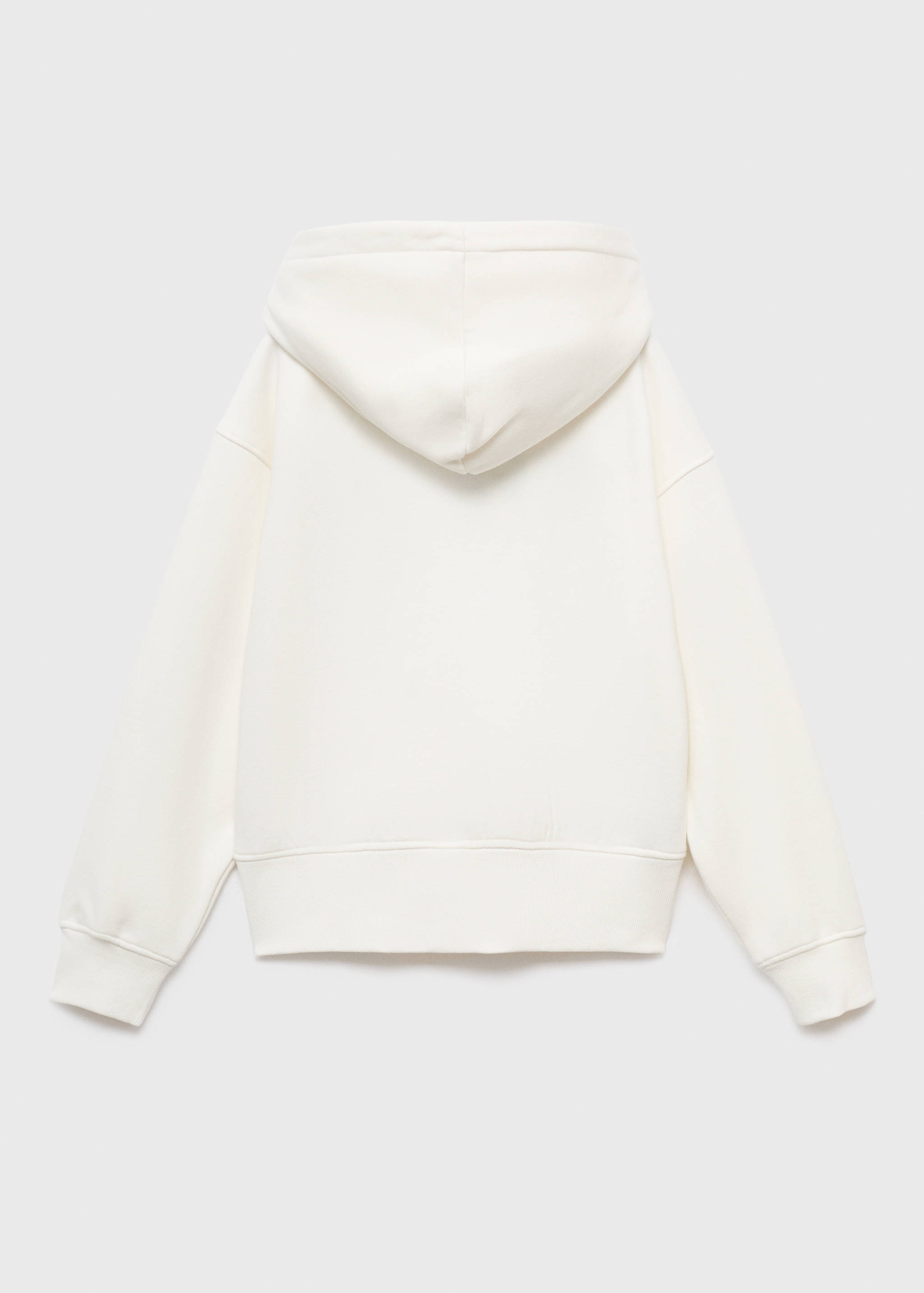 Embroidered sweatshirt with floral pattern - Reverse of the article