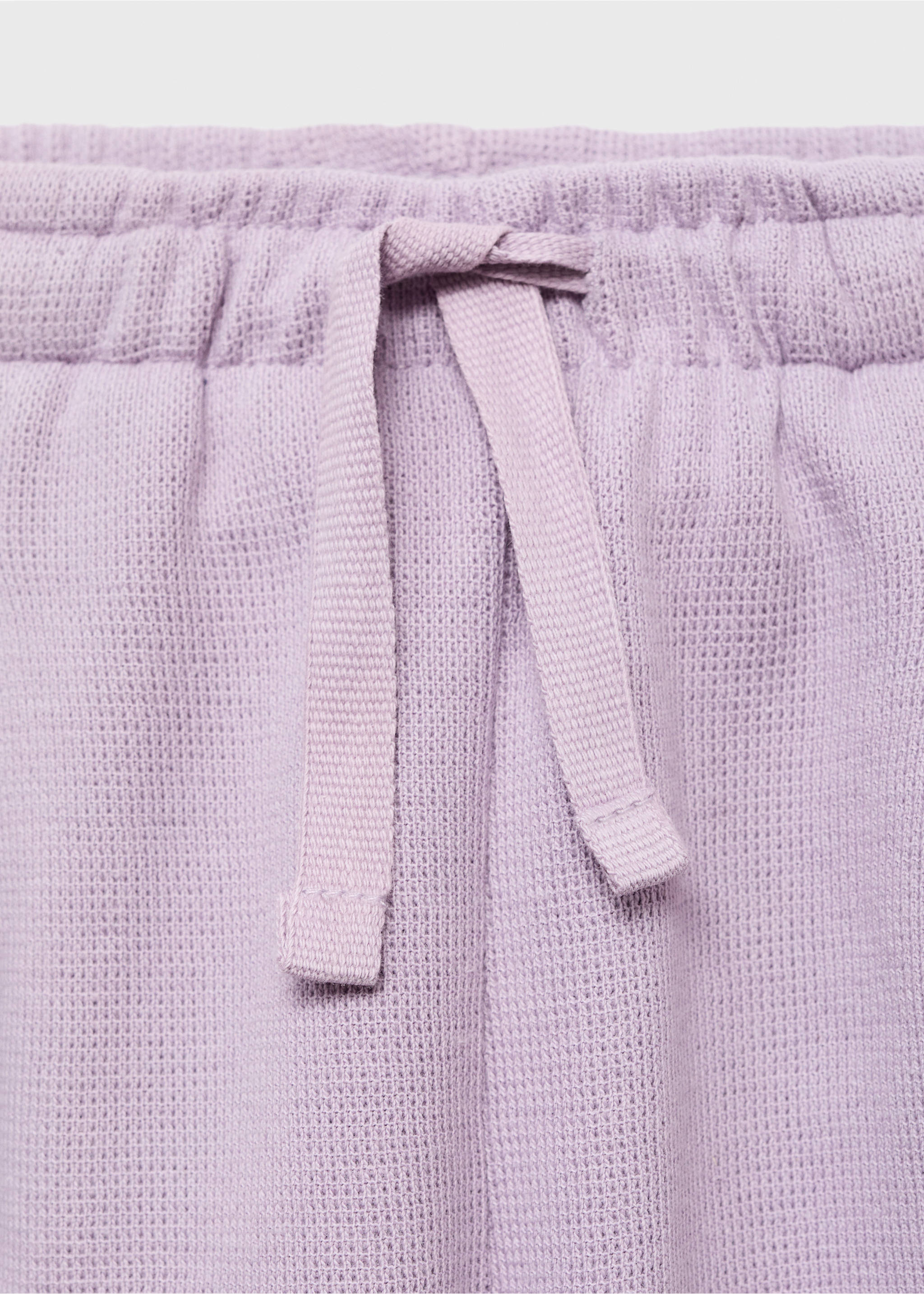 Joggers algodón cordón - Detalle del artículo 8, Morado claro/pastel. Ref: 17085158-00.