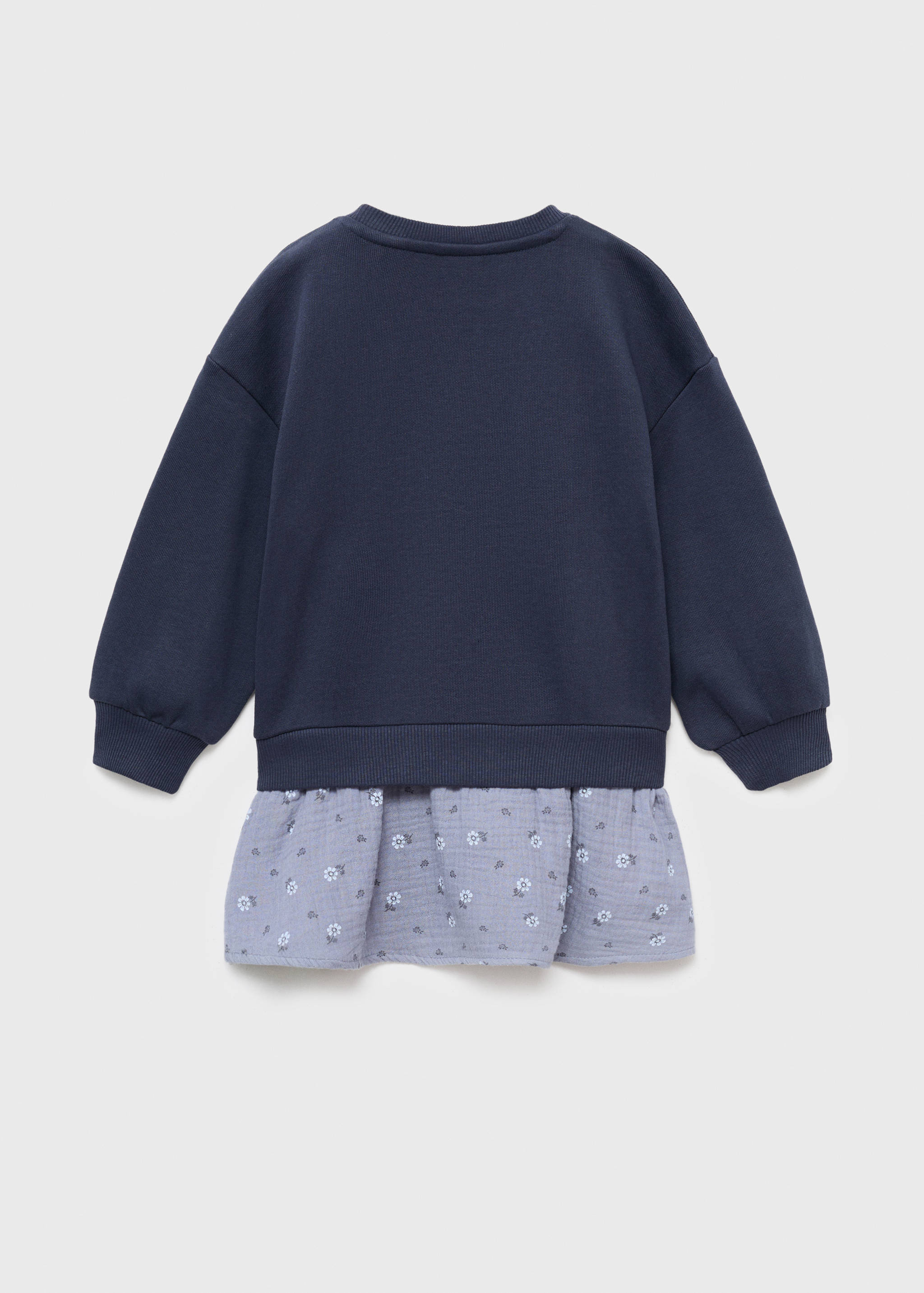 Vestido sudadera floral - Reverso del artículo