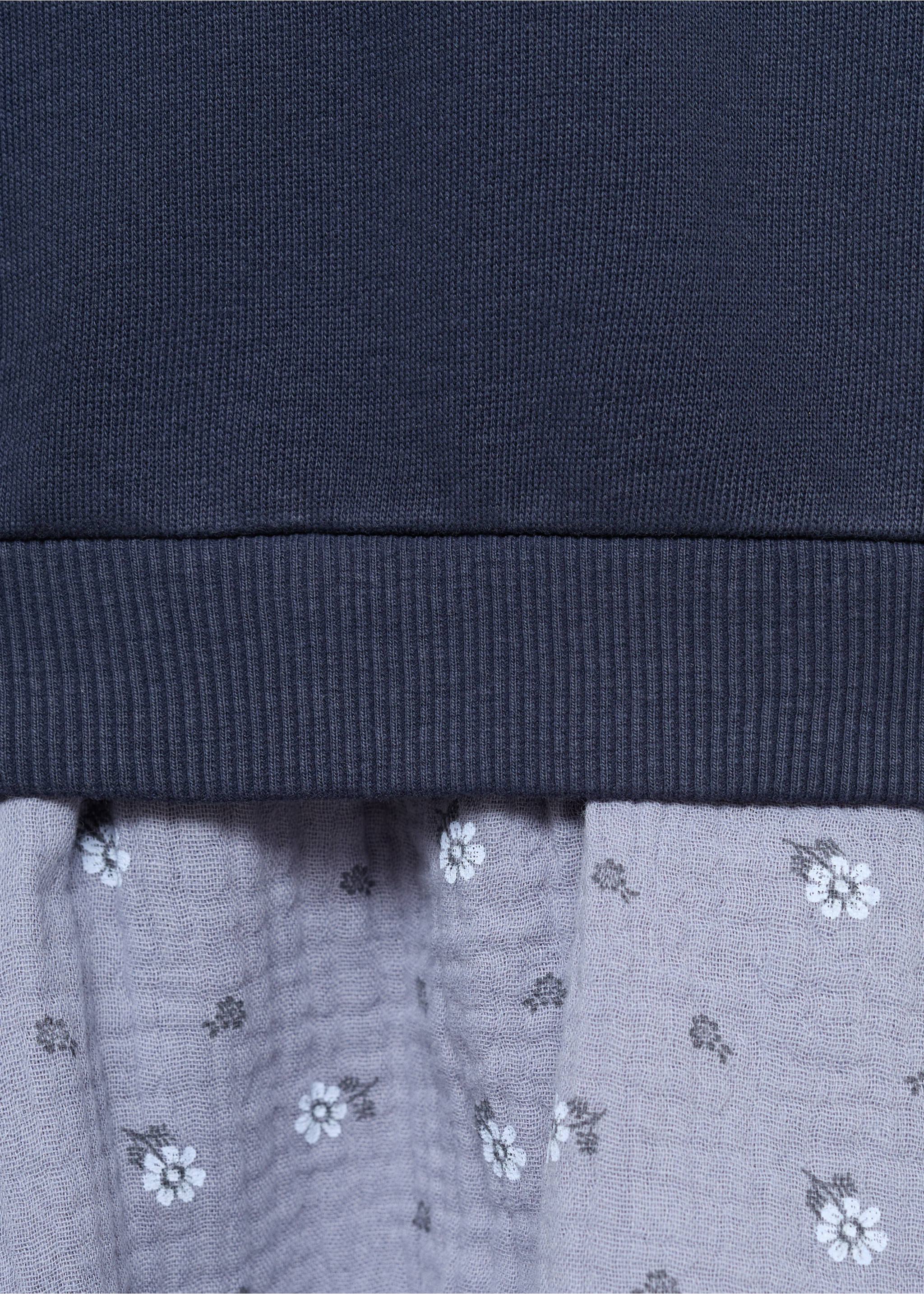 Vestido sudadera floral - Detalle del artículo 0, Azul marino oscuro. Ref: 17085159-00.
