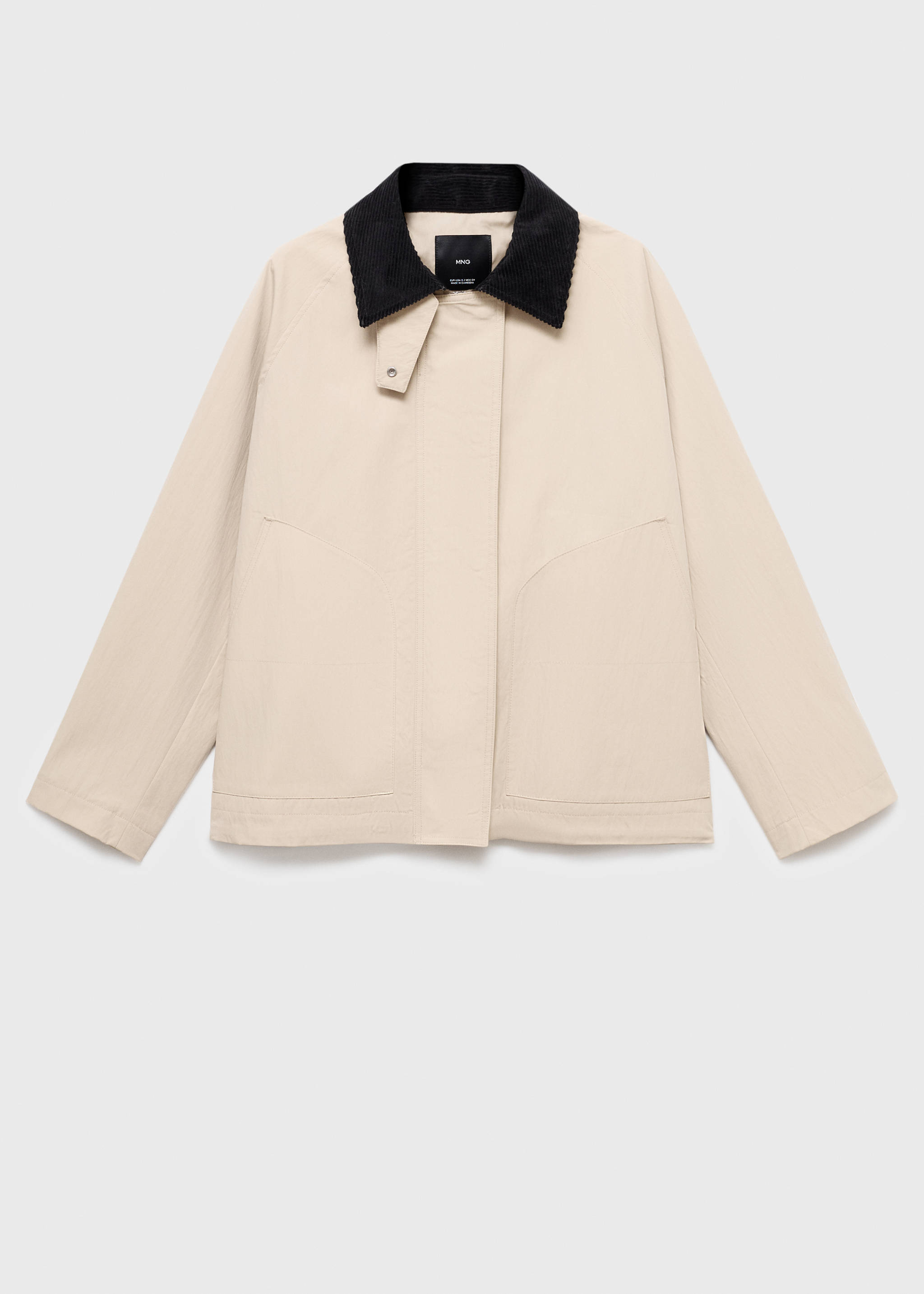 Cotton jacket with corduroy collar - Article without model
