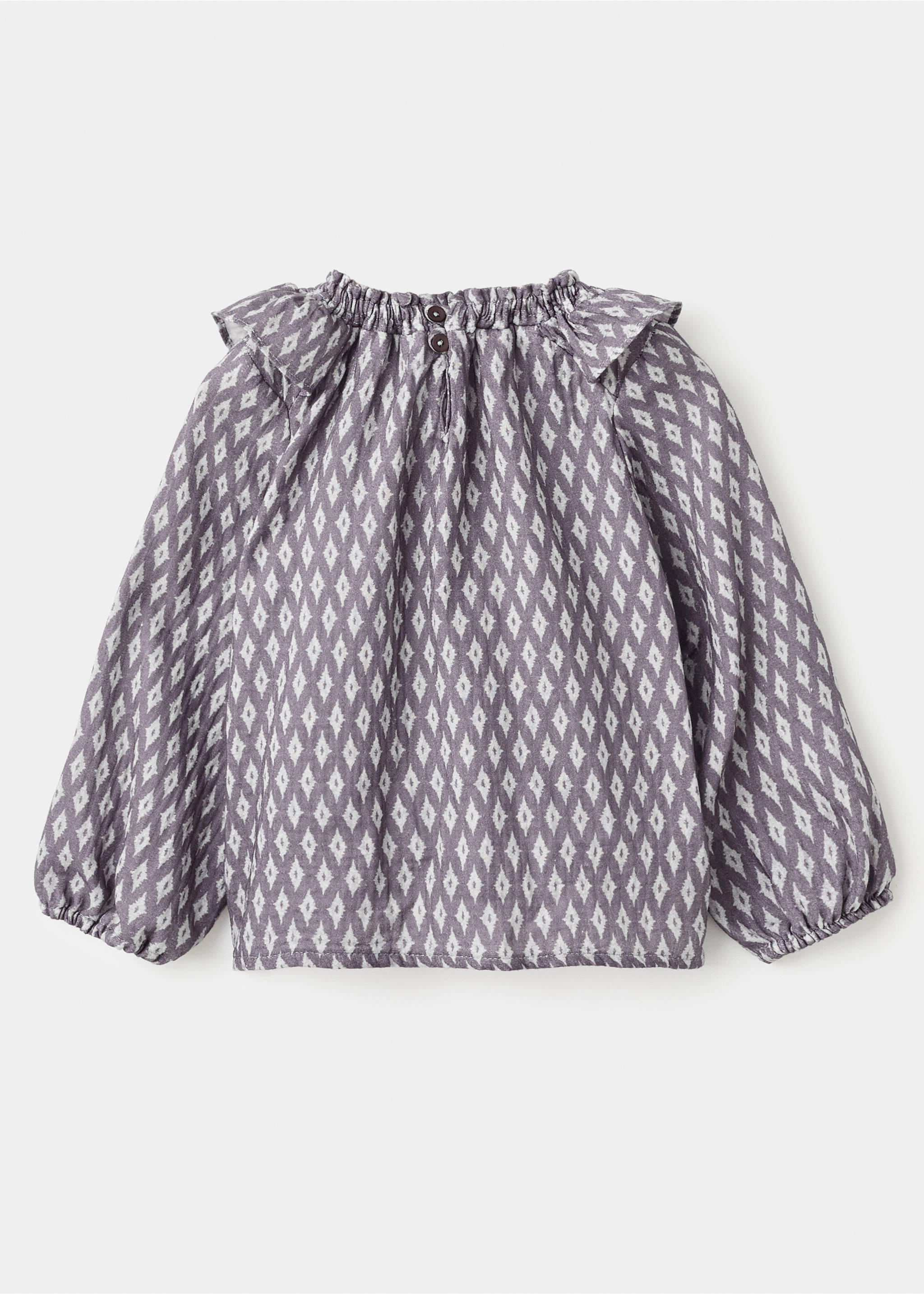 Blusa algodón estampado étnico - Reverso del artículo, Morado claro/pastel. Ref: 17085161-00.