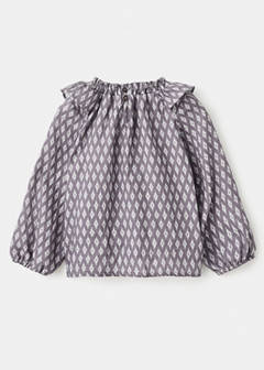 Cotton blouse with ethnic print — Light/Pastel Purple 4