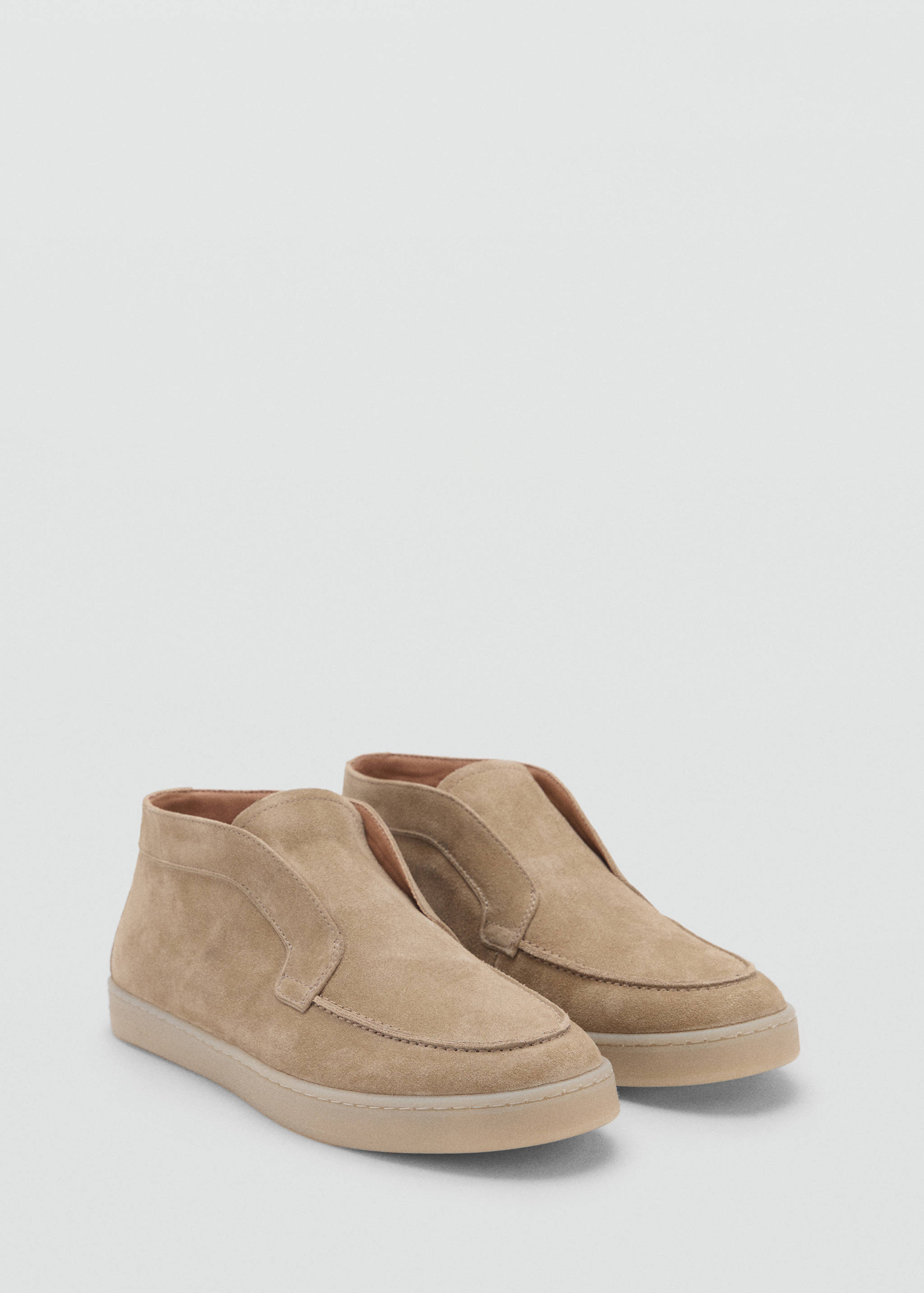Suede leather ankle boots - Medium plane