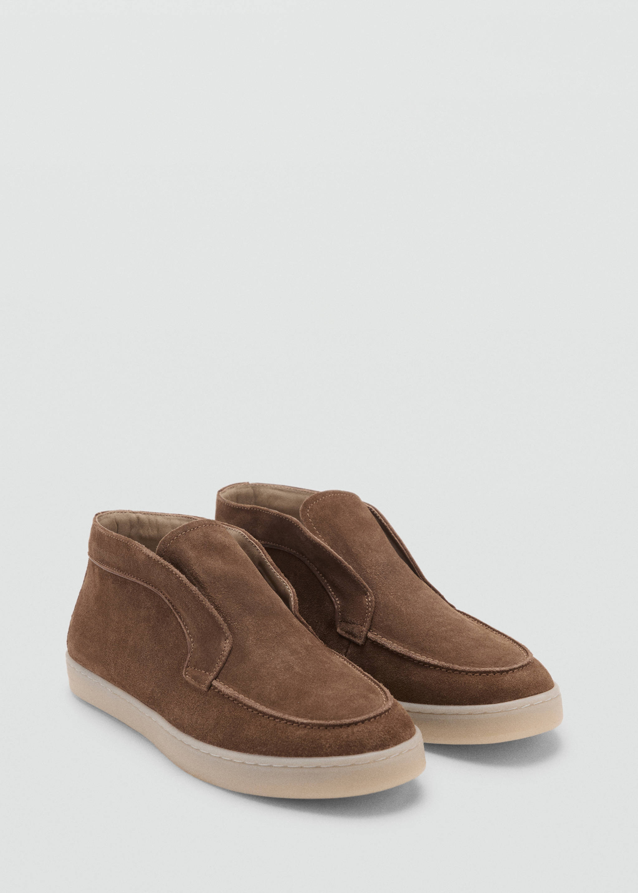 Suede leather ankle boots - Medium plane