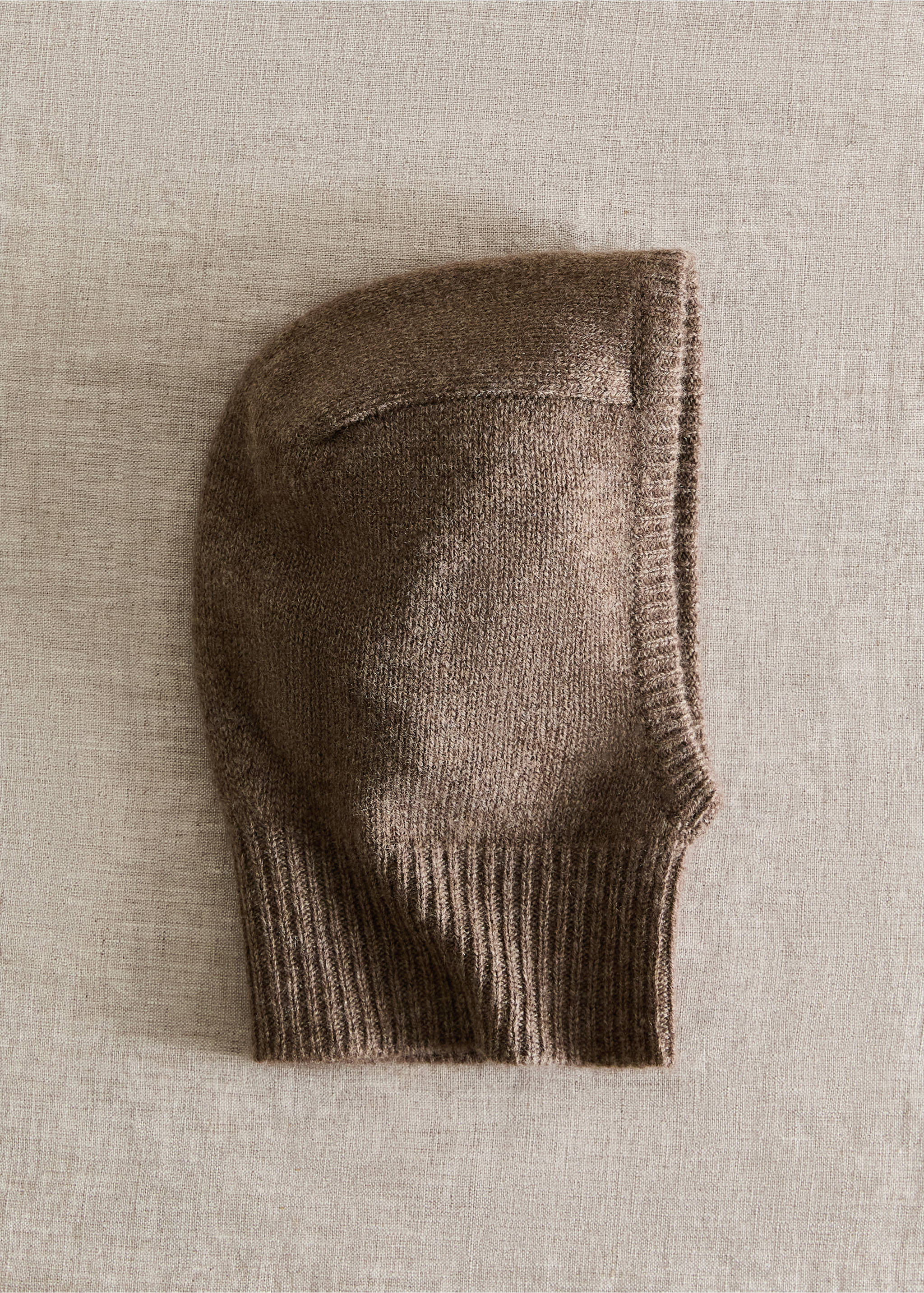 Baby cashmere balaclava - General plane, Medium Brown. Ref: 17085166-00.