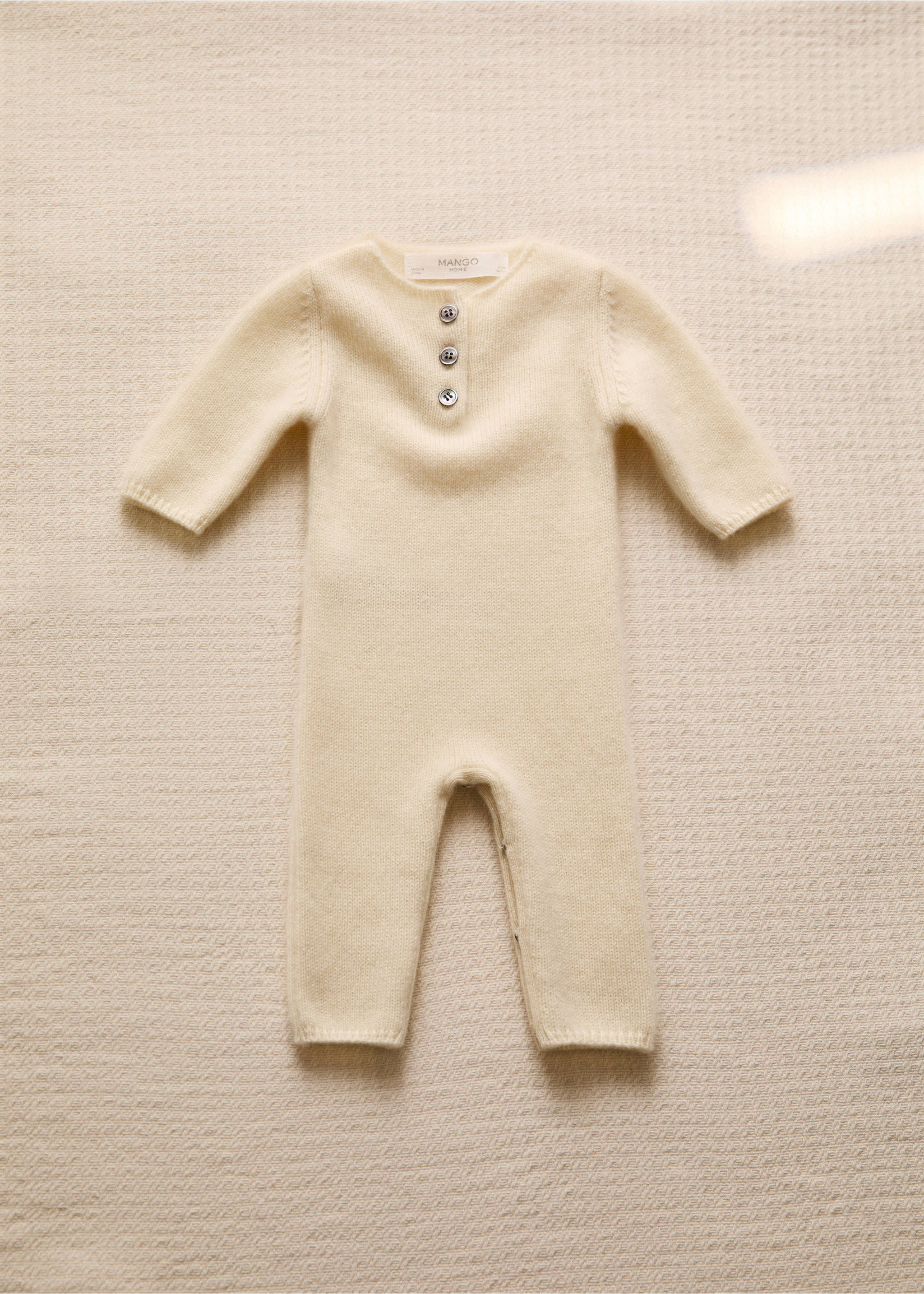 Baby cashmere pyjama - General plane, Ecru. Ref: 17085167-00.
