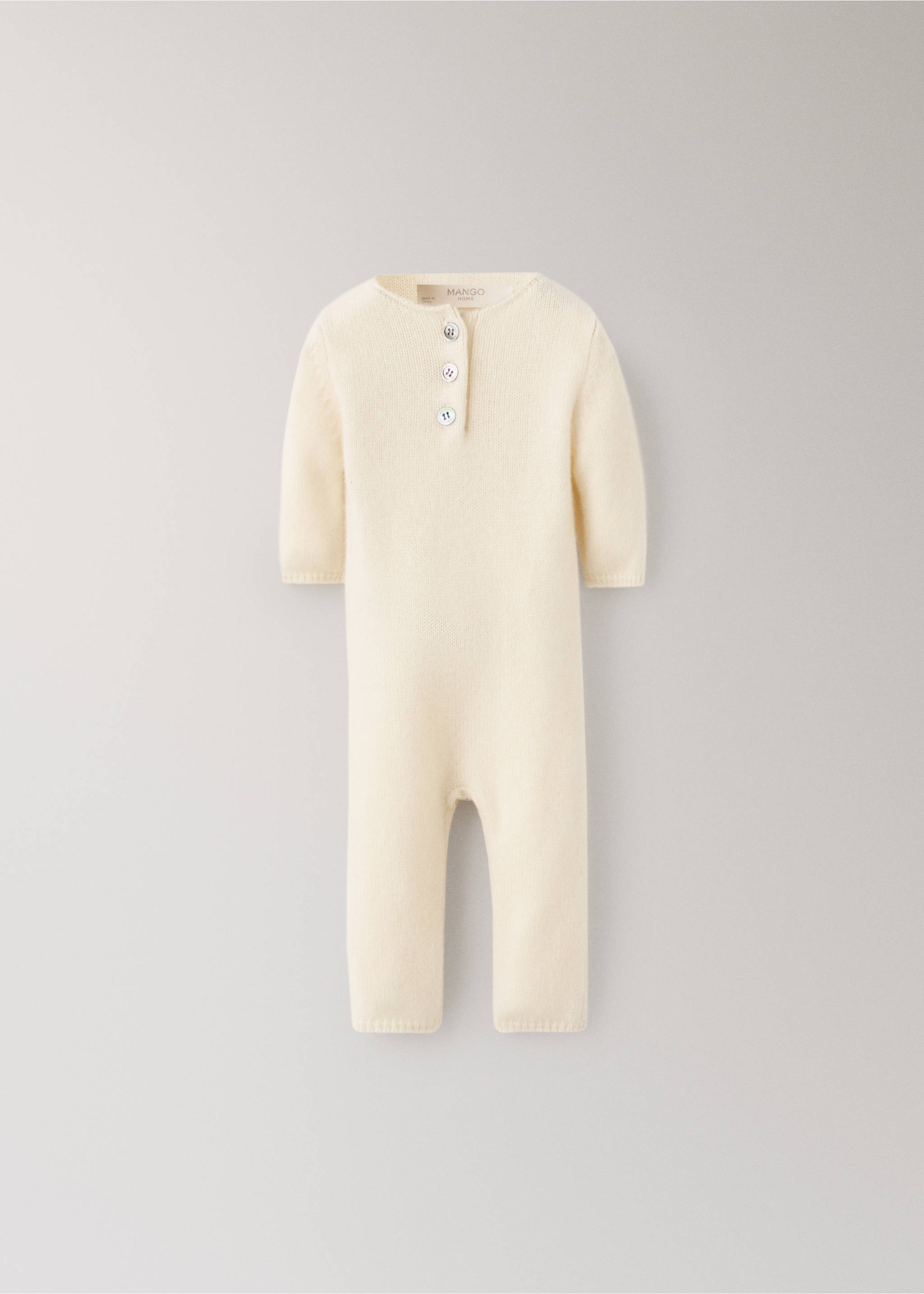 Baby cashmere pyjama - Article without model, Ecru. Ref: 17085167-00.