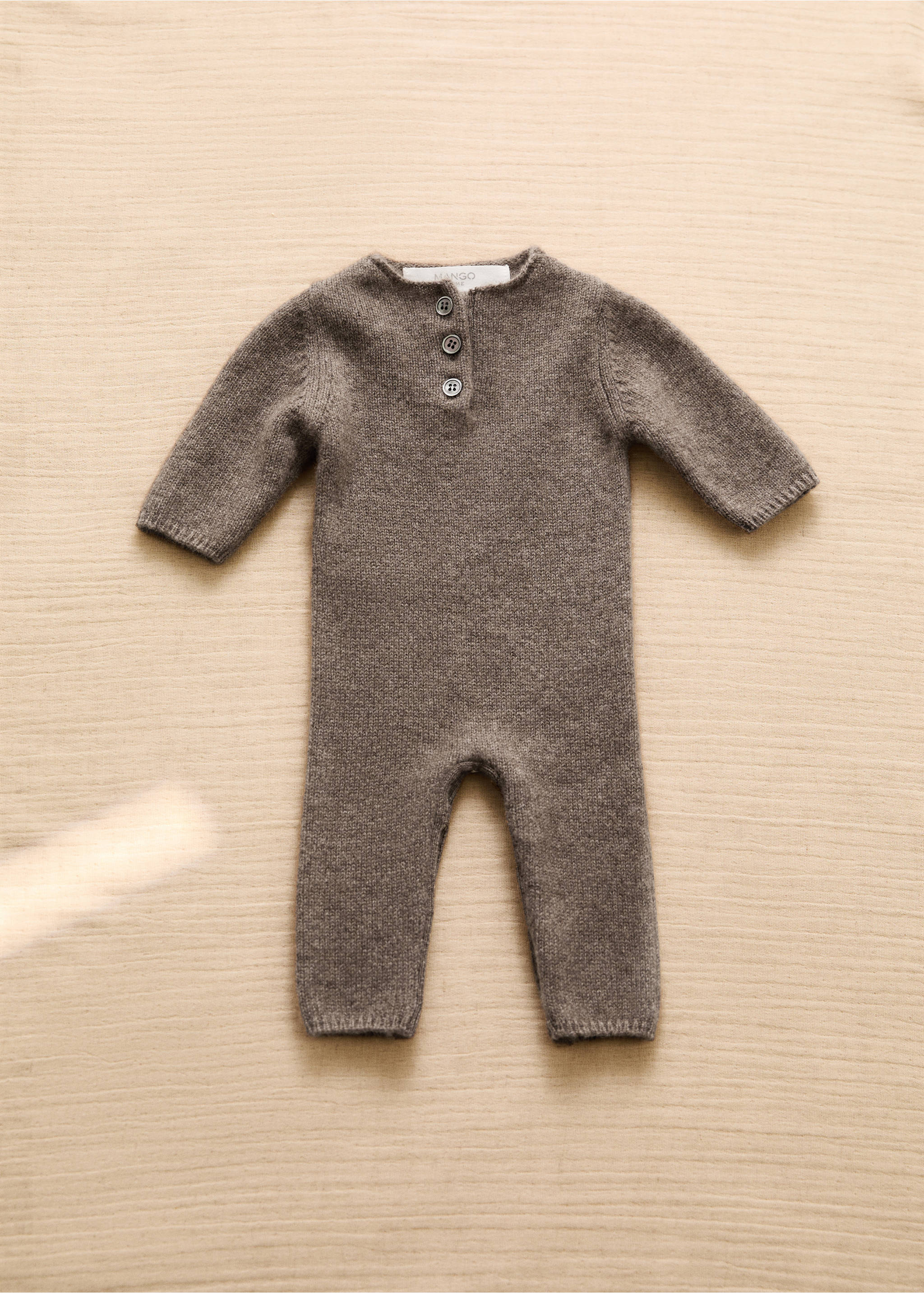 Baby cashmere pyjama - General plane, Medium Brown. Ref: 17085167-00.