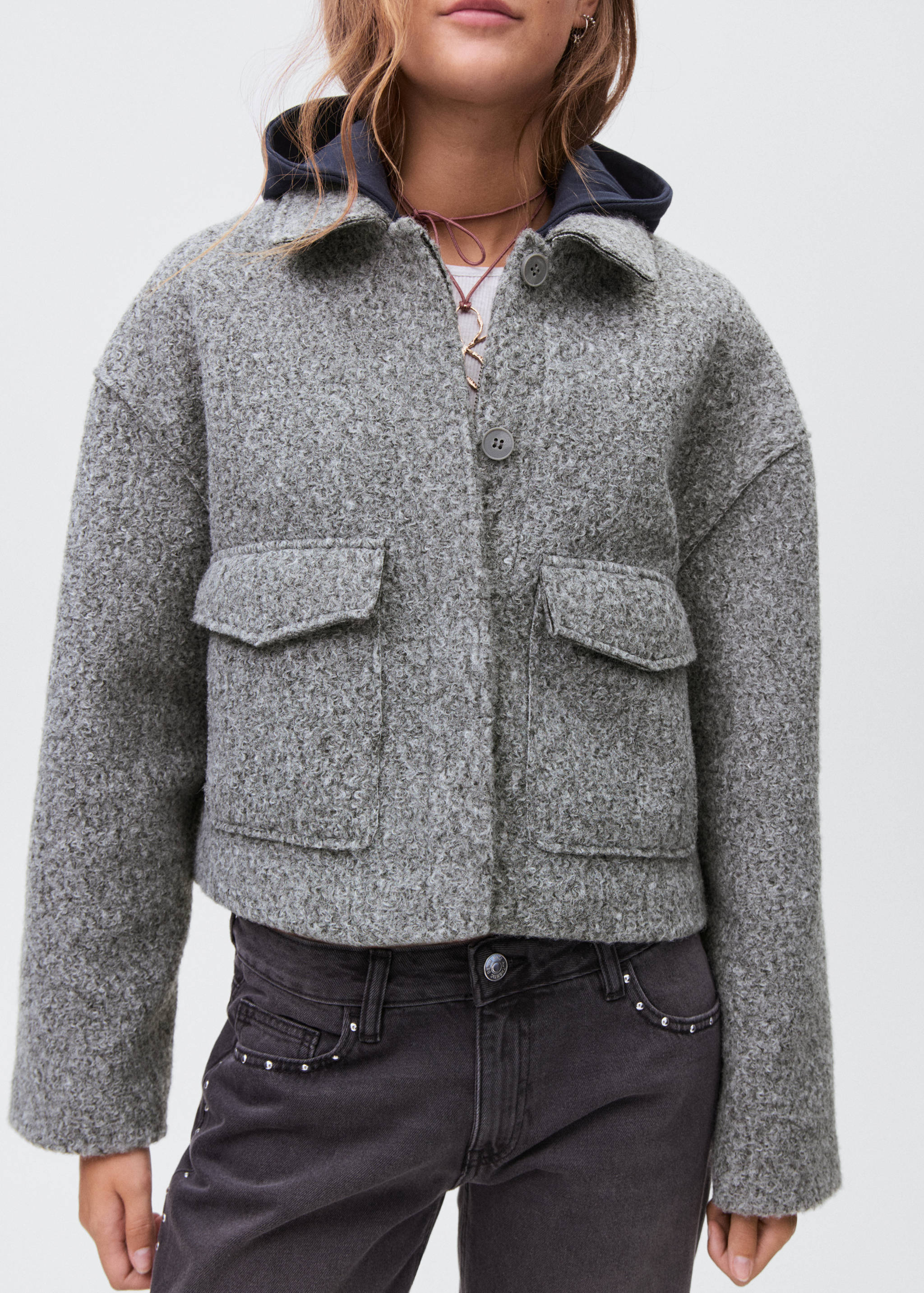 Cloth jacket with lapel pockets - Details of the article 6