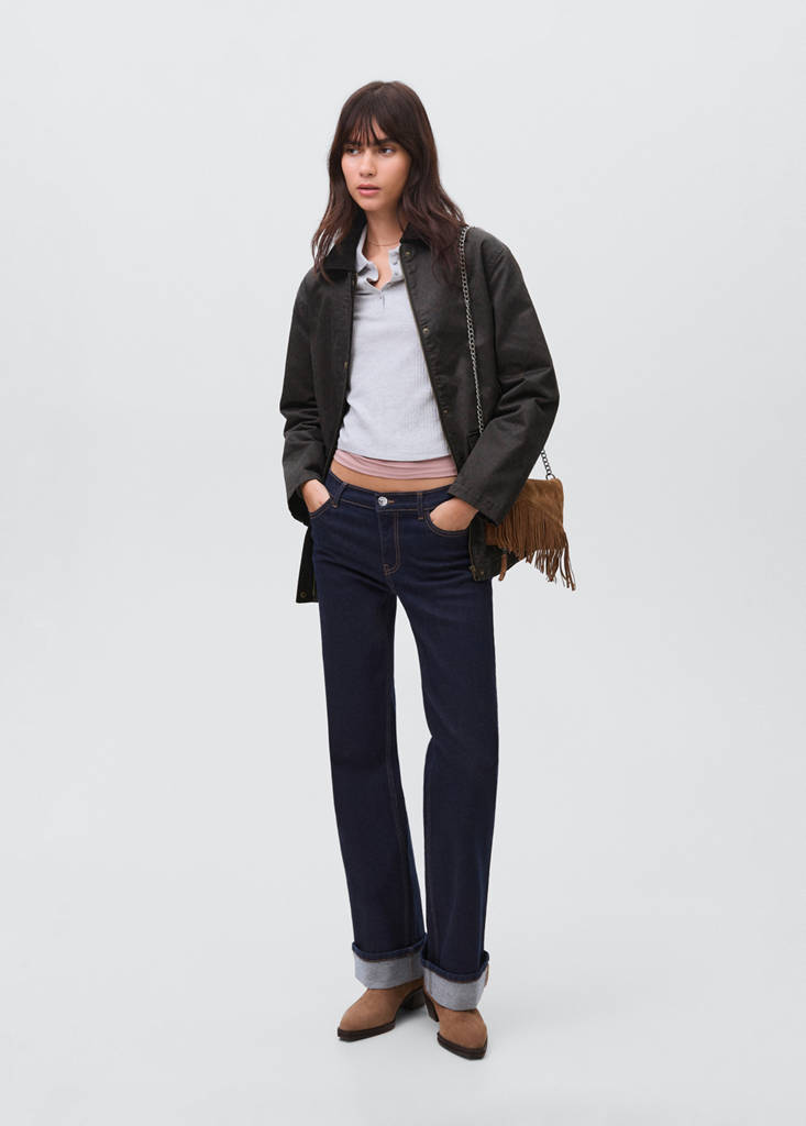 MANGO TEEN - Parka effet ciré léopard marron - L - Fille Teen