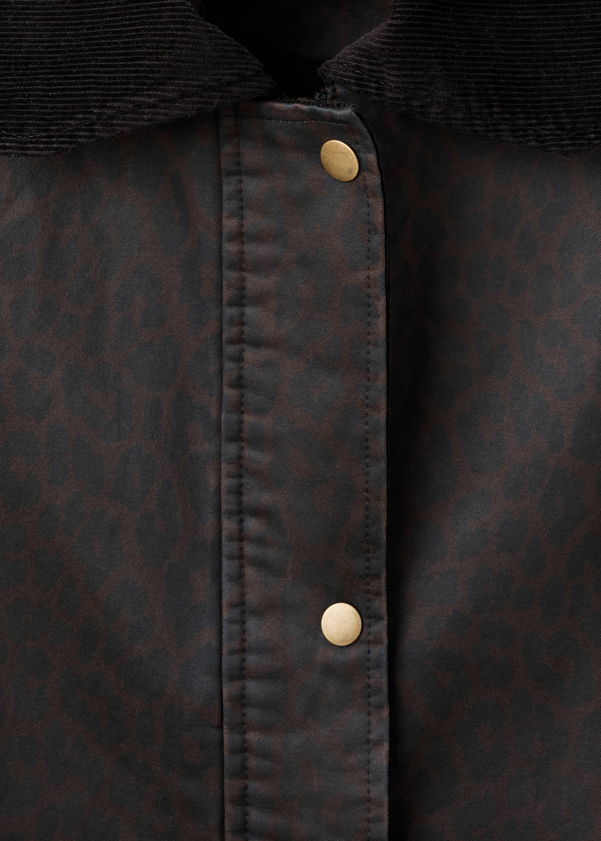 Leopard-print wax-effect parka - Details of the article 8
