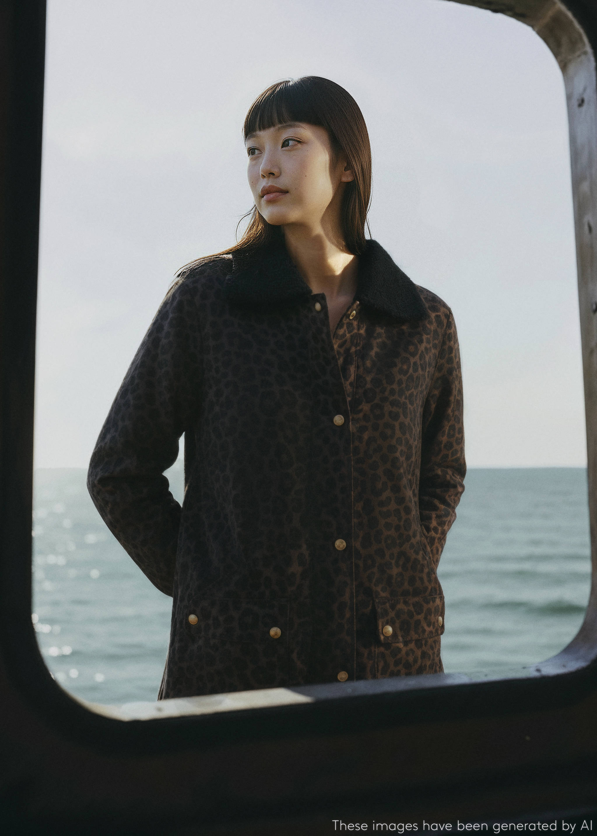 Leopard-print wax-effect parka - Details of the article 5