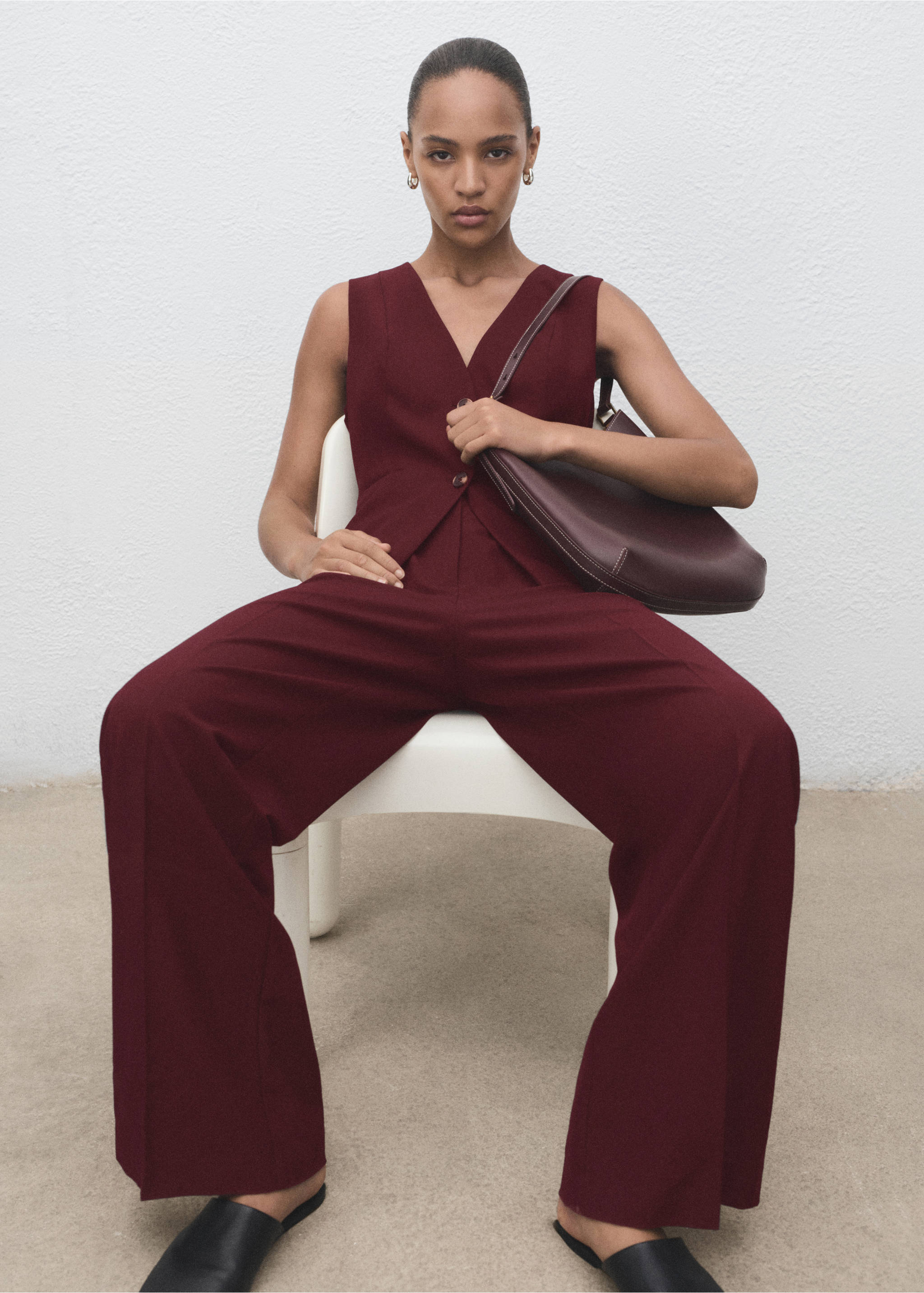 Combinaison style tailleur - Détail de l'article 2, Bordeaux. Ref: 17085788-00.