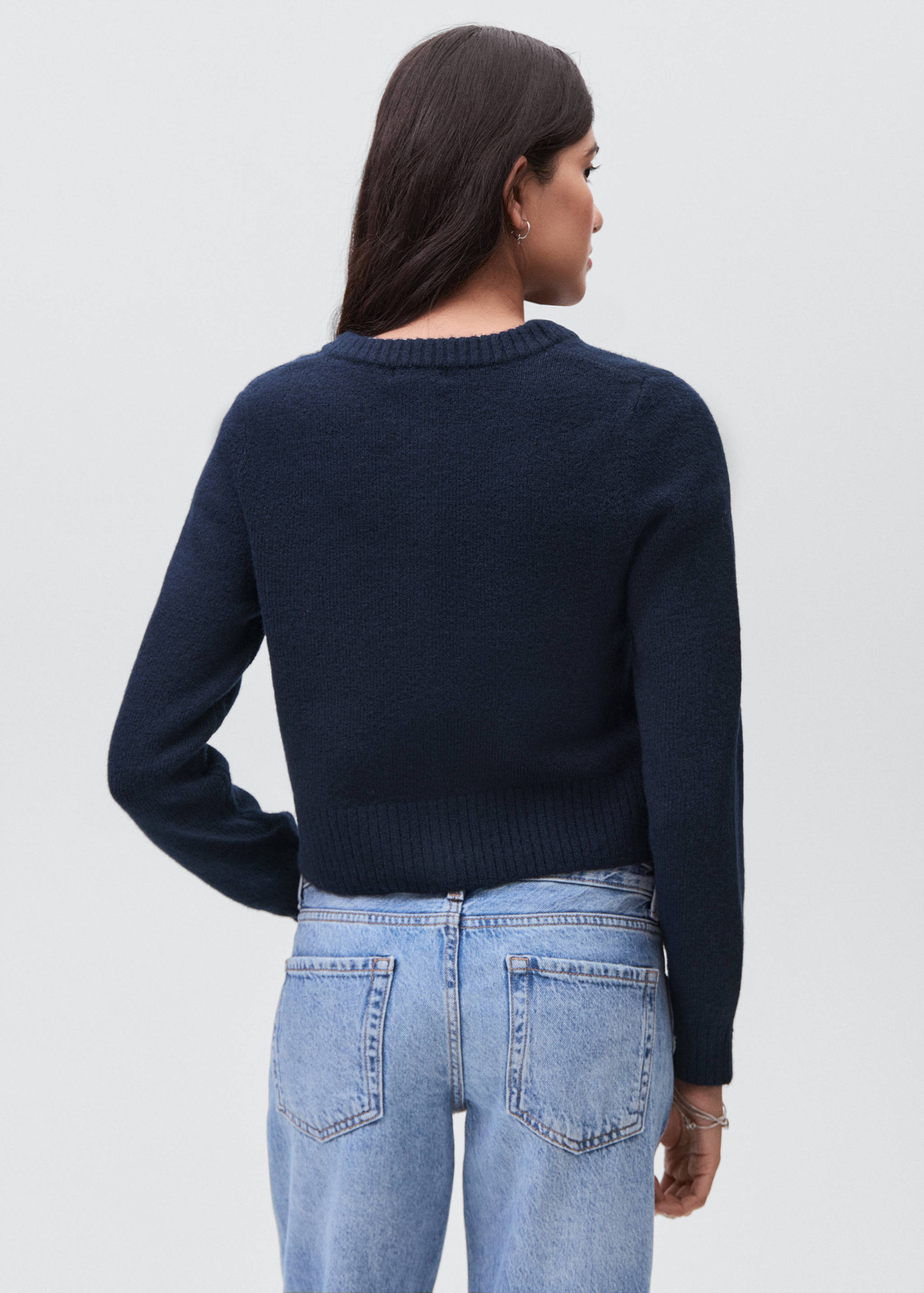 Knitted button cardigan - Reverse of the article