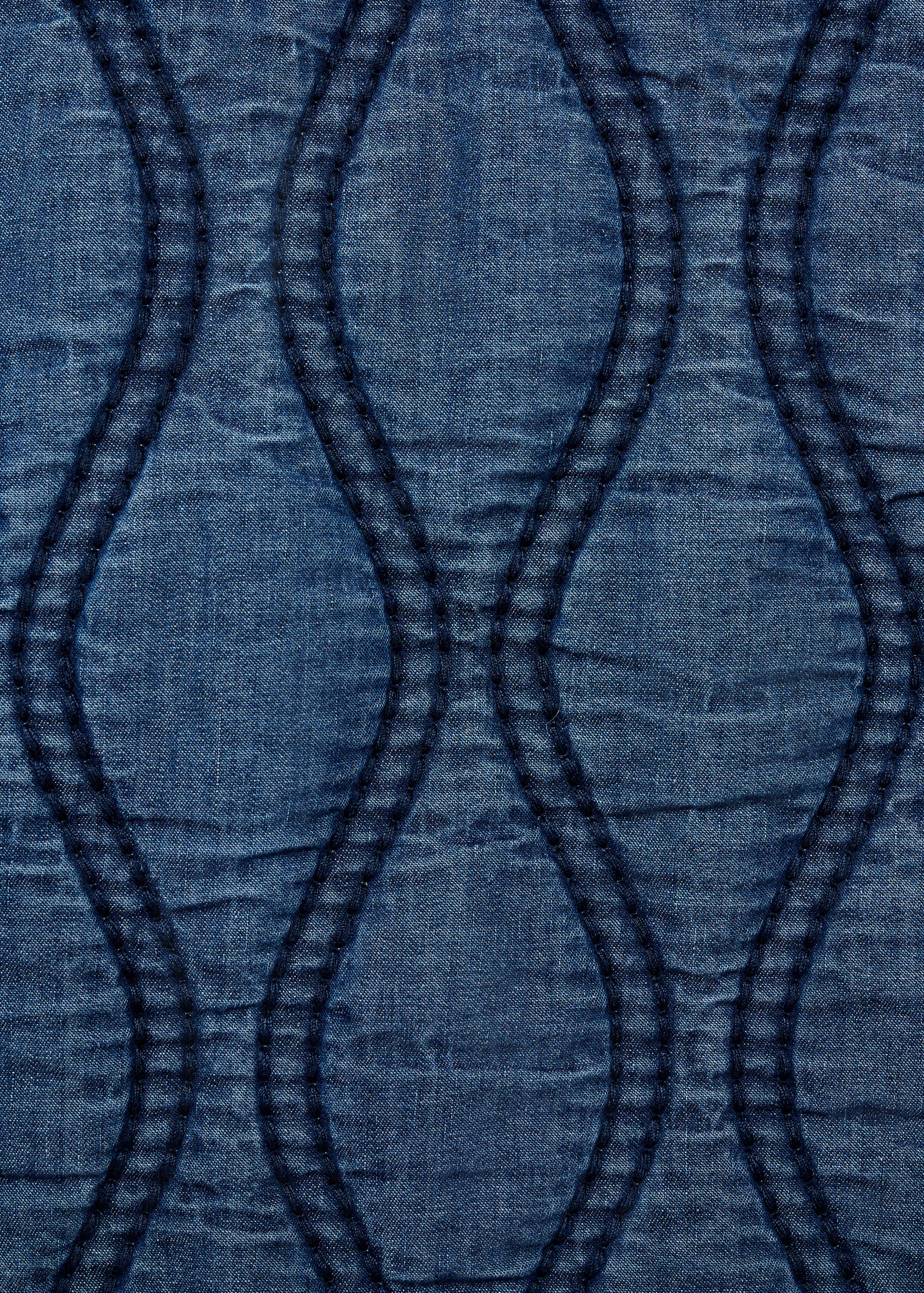 Doorgestikt denim jasje - Detail van het artikel 0