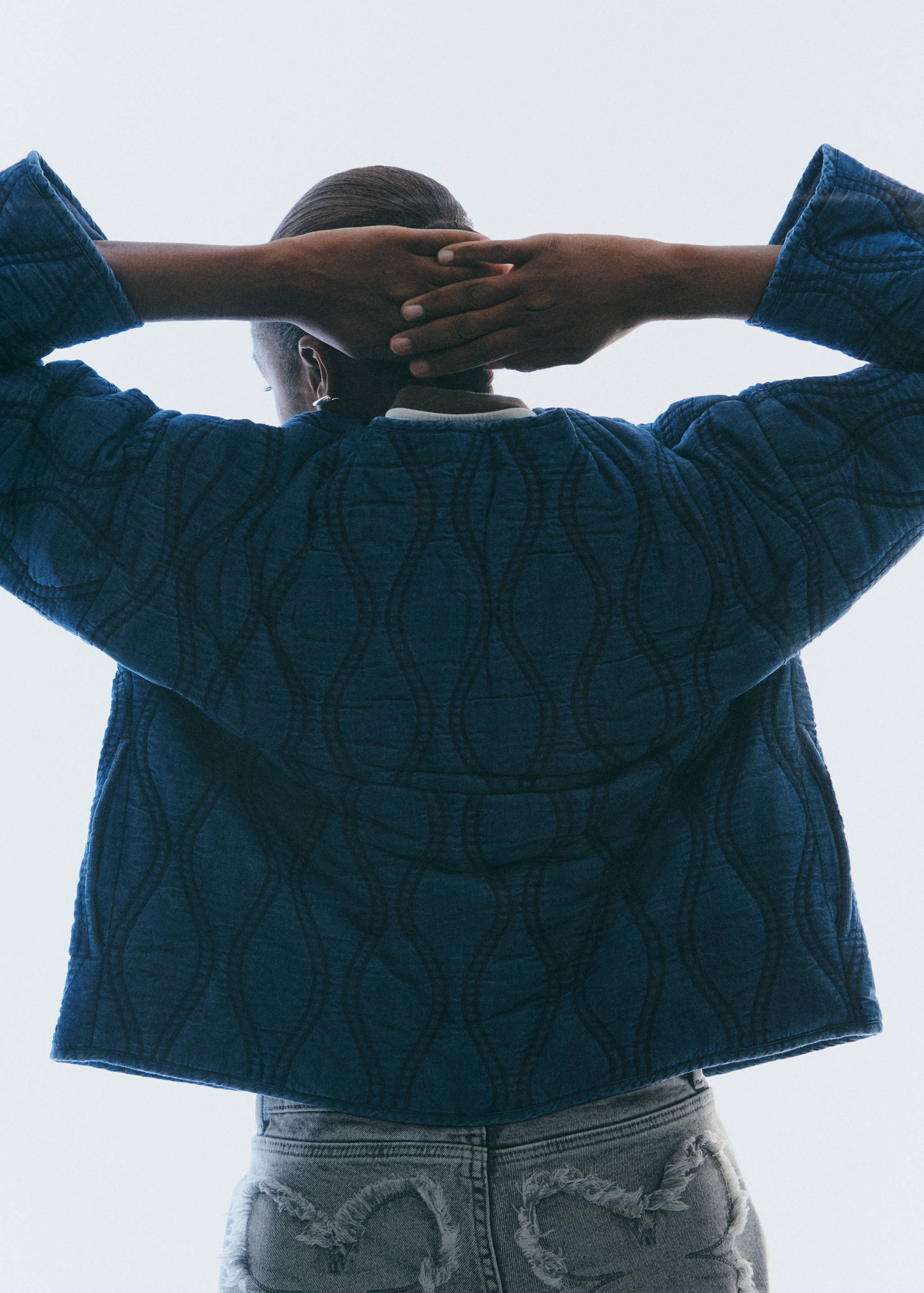 Doorgestikt denim jasje - Detail van het artikel 5