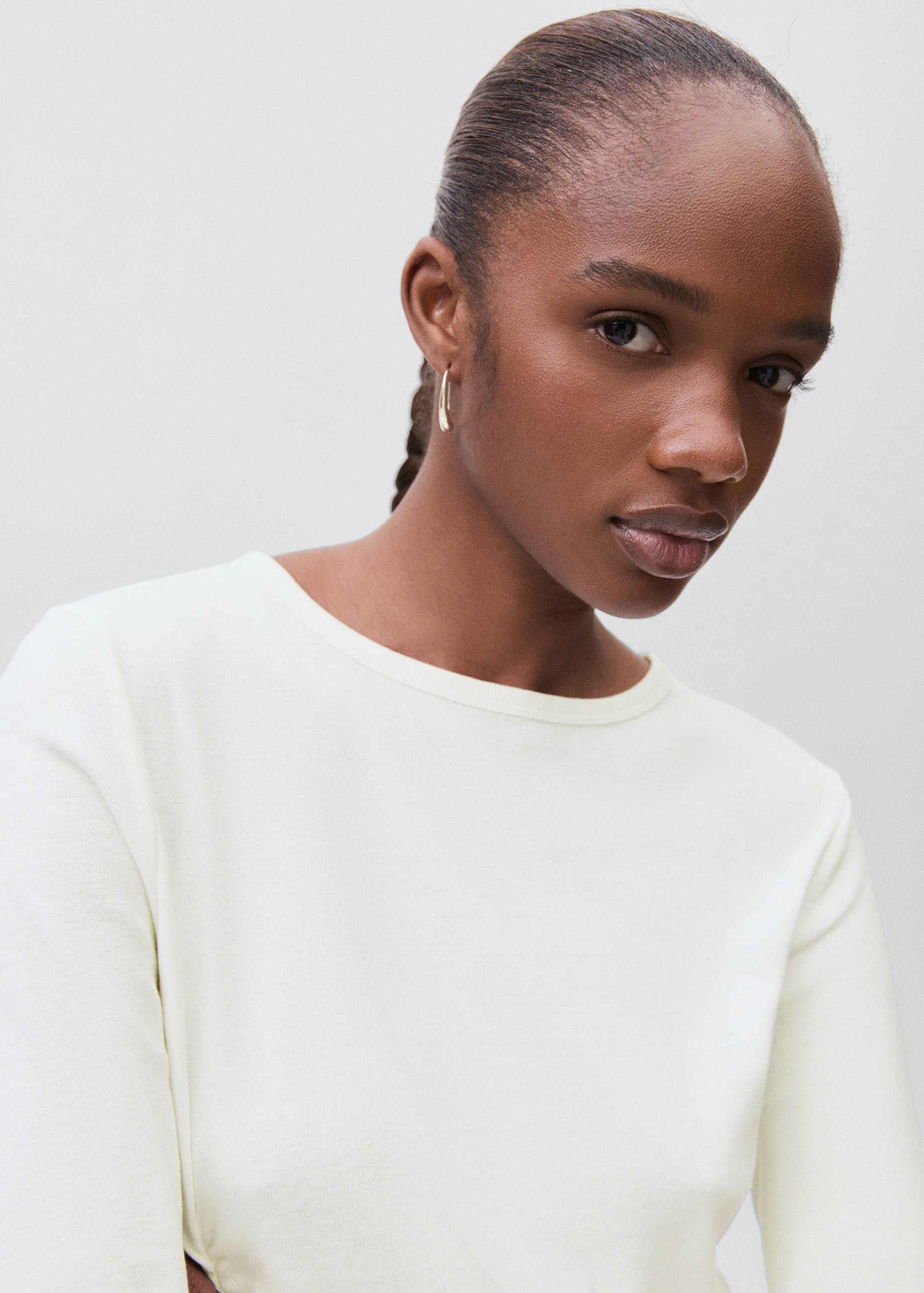 T-shirt froncé coton - Détail de l'article 1