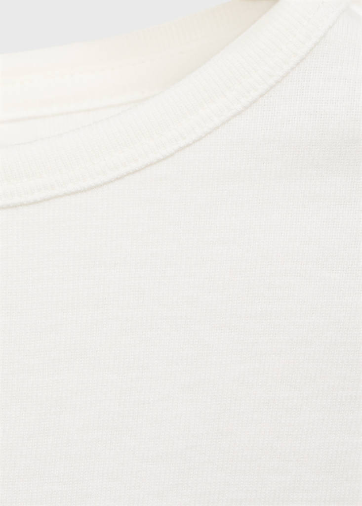 Gathered cotton t-shirt — Off White