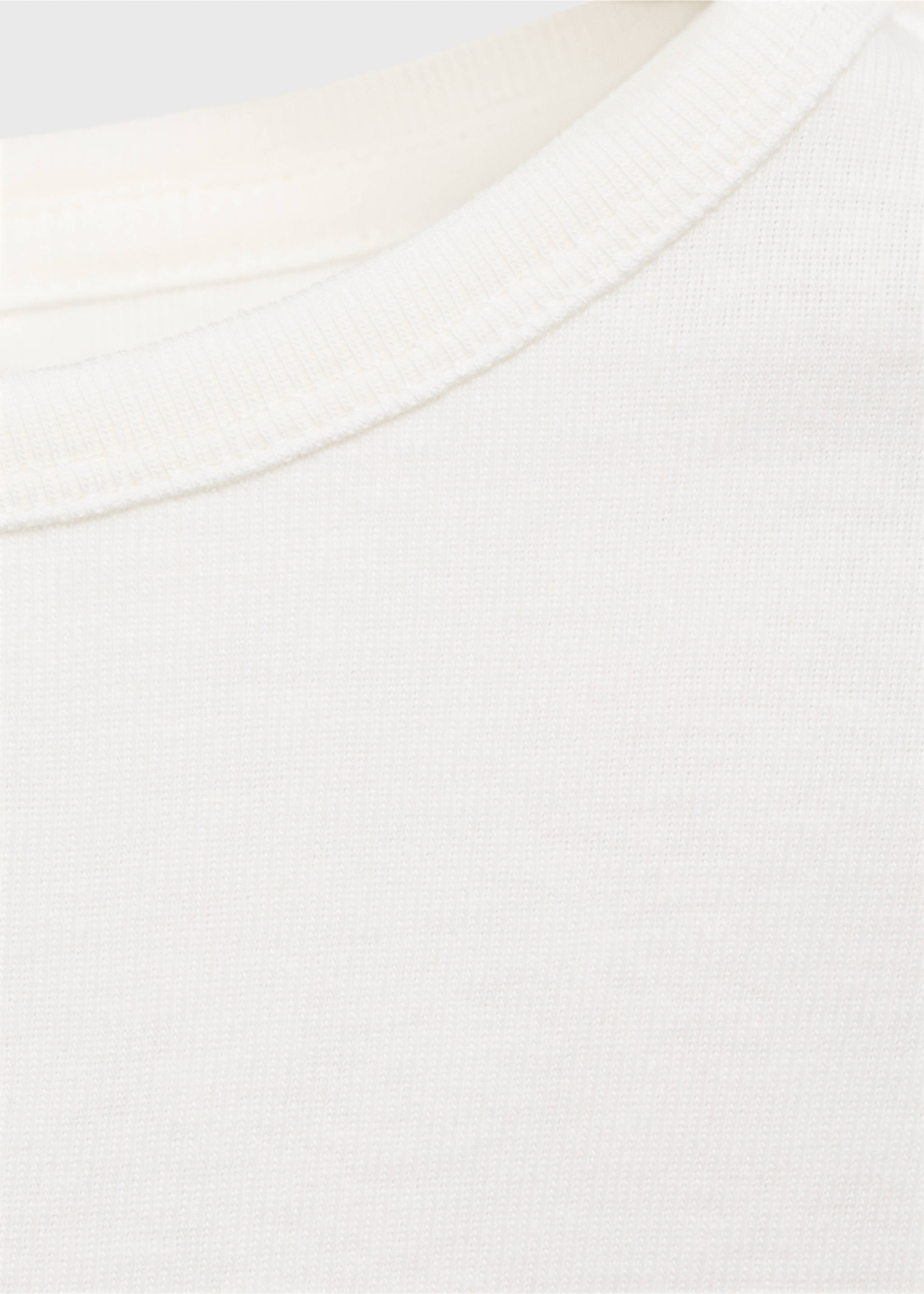 Camiseta algodón fruncido - Detalle del artículo 8, Blanco roto. Ref: 17085791-00.