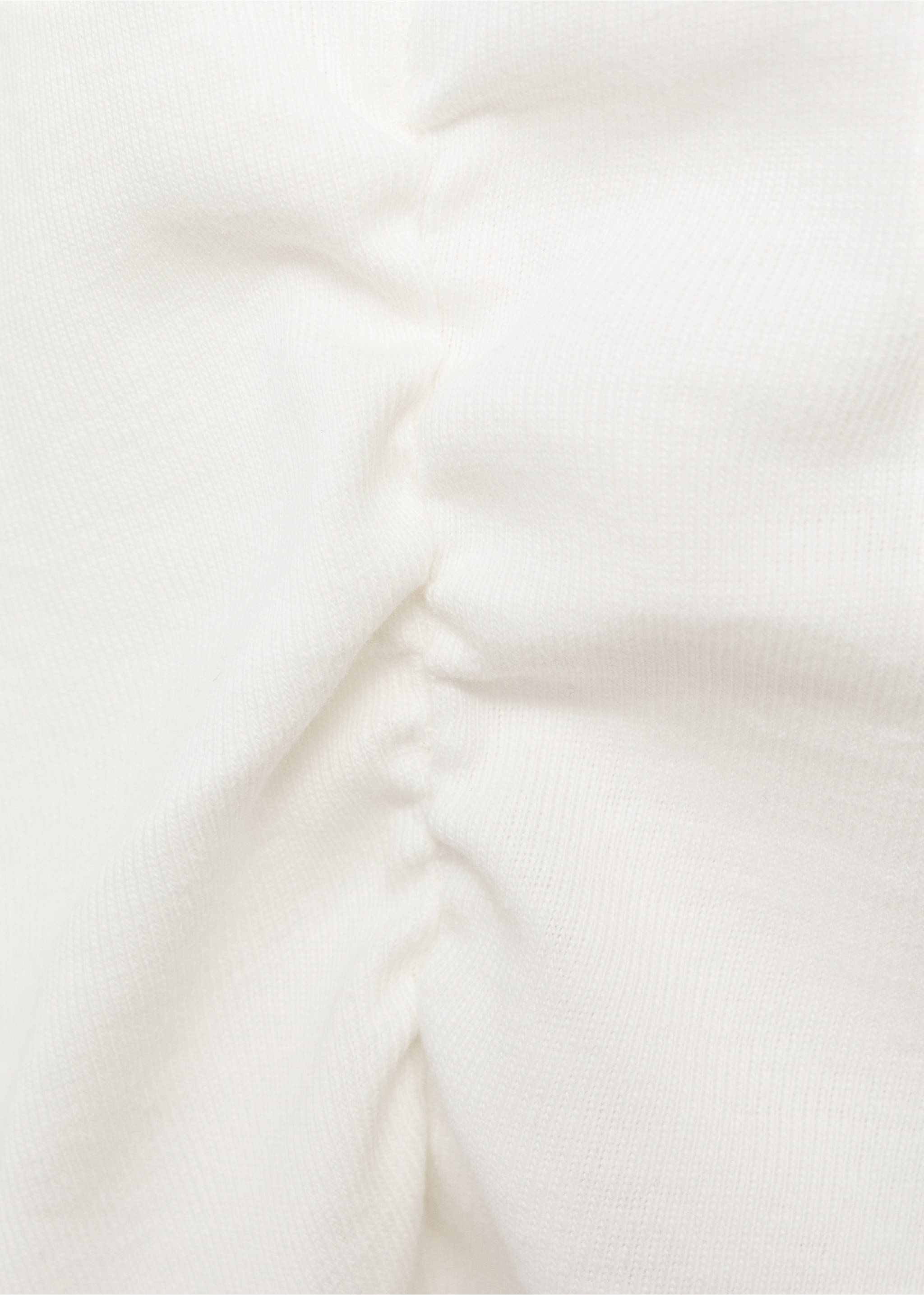 Camiseta algodón fruncido - Detalle del artículo 0, Blanco roto. Ref: 17085791-00.