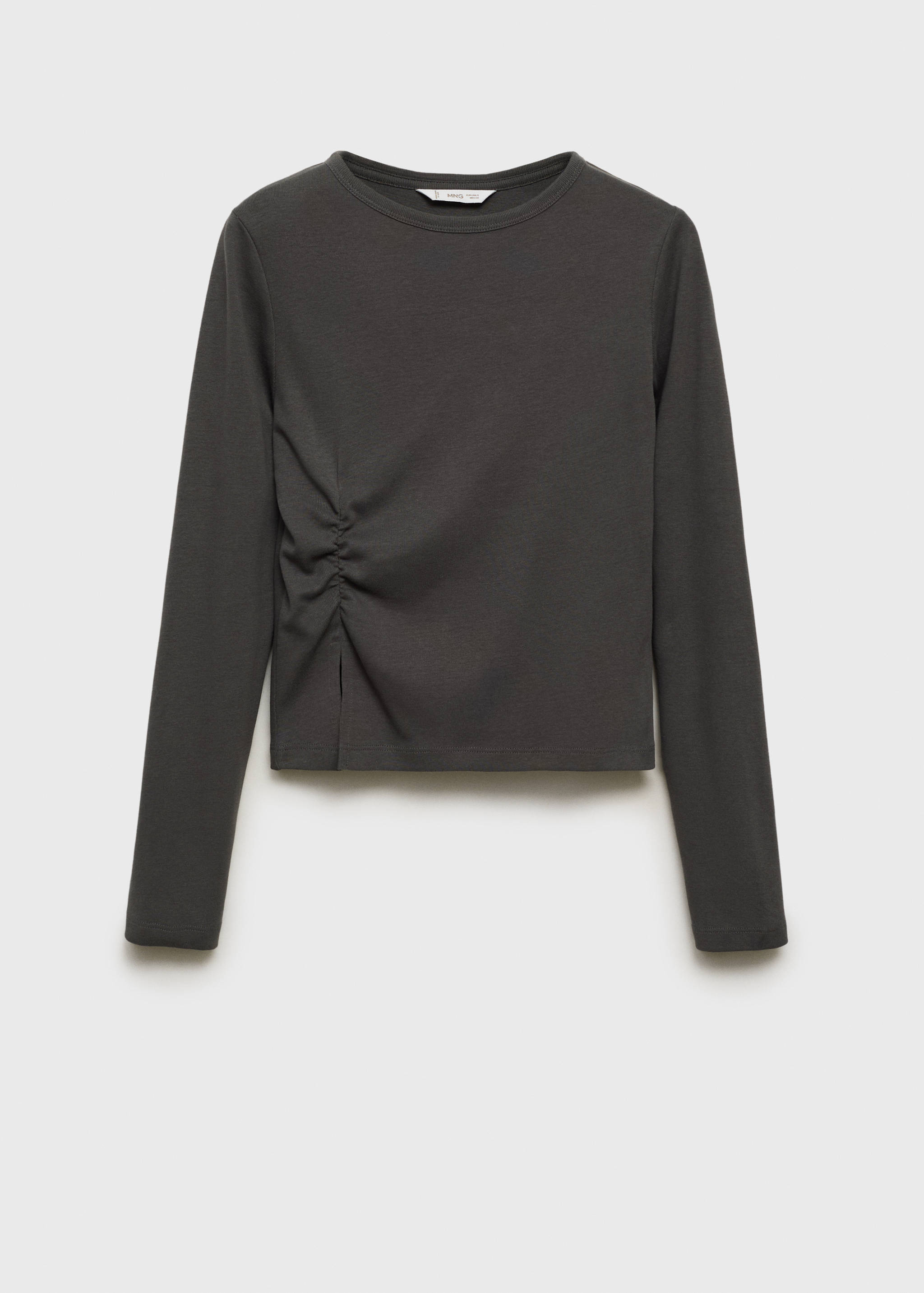 Gathered cotton t-shirt - Article without model