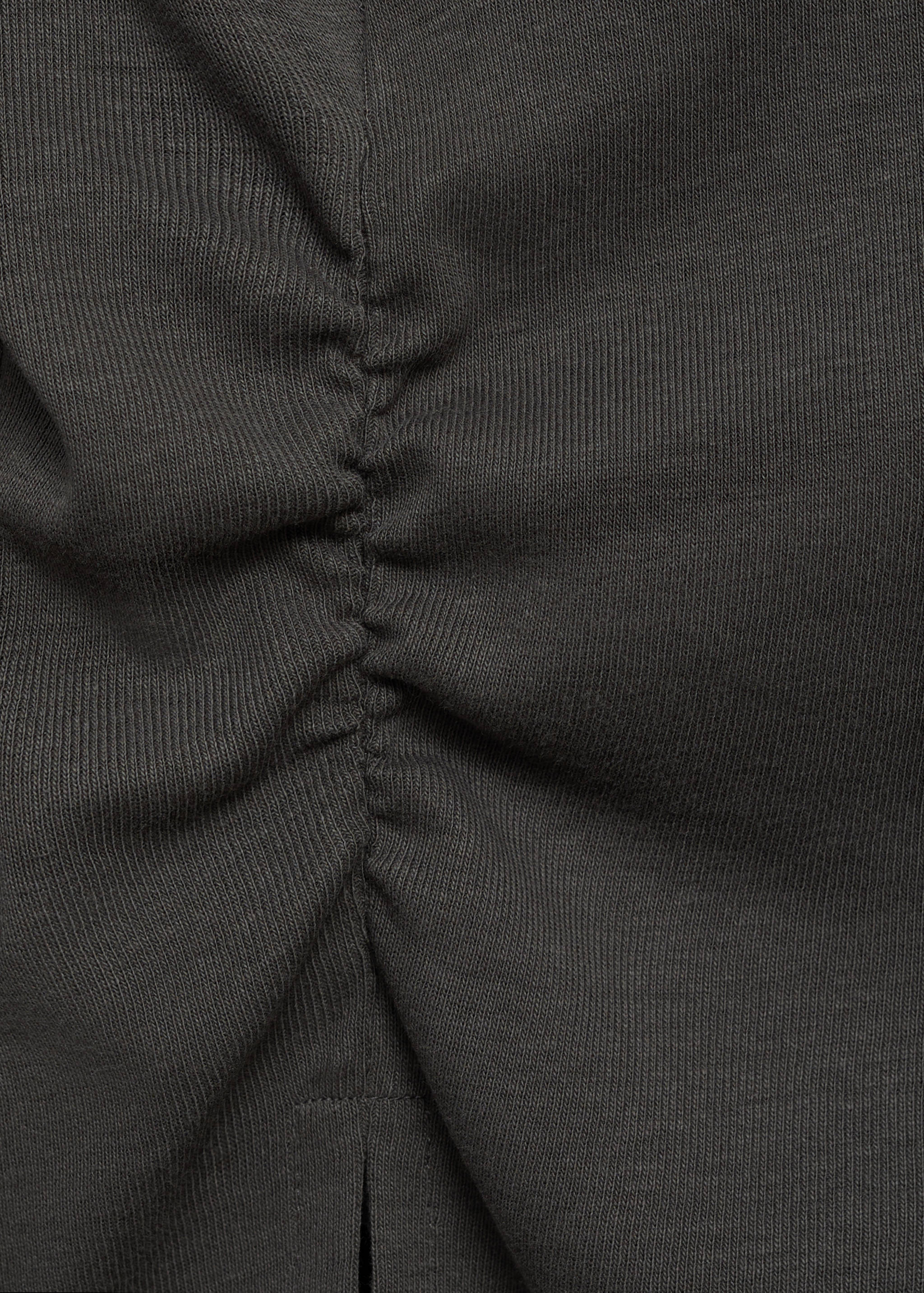 Gathered cotton t-shirt - Details of the article 8