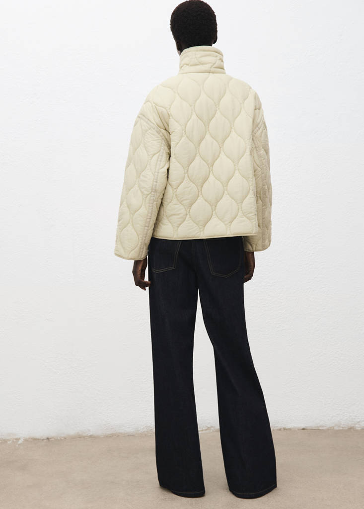 Oversized quilted anorak — Ivory White