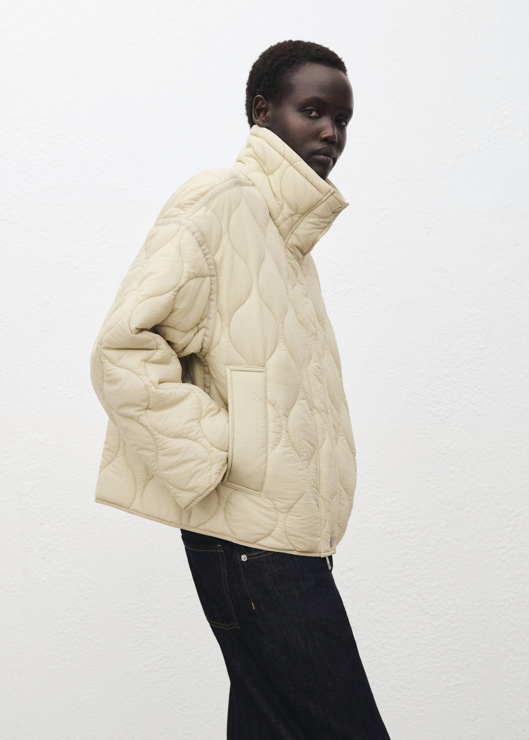 Oversized quilted anorak - Details of the article 2