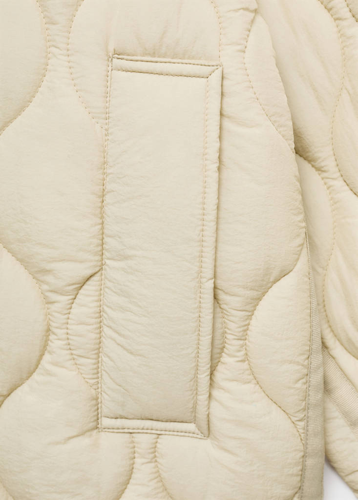 Oversized quilted anorak — Ivory White