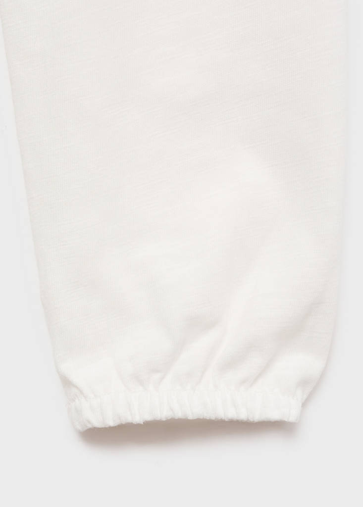 Ruffles ruched T-shirt — Off White