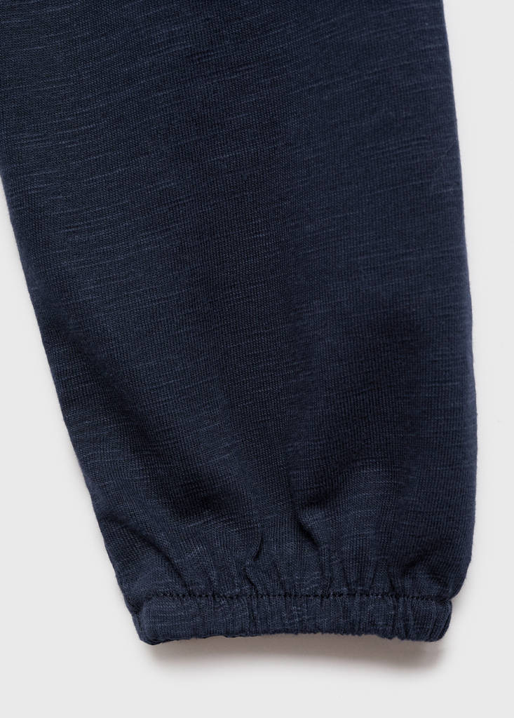 Ruffles ruched T-shirt — Navy