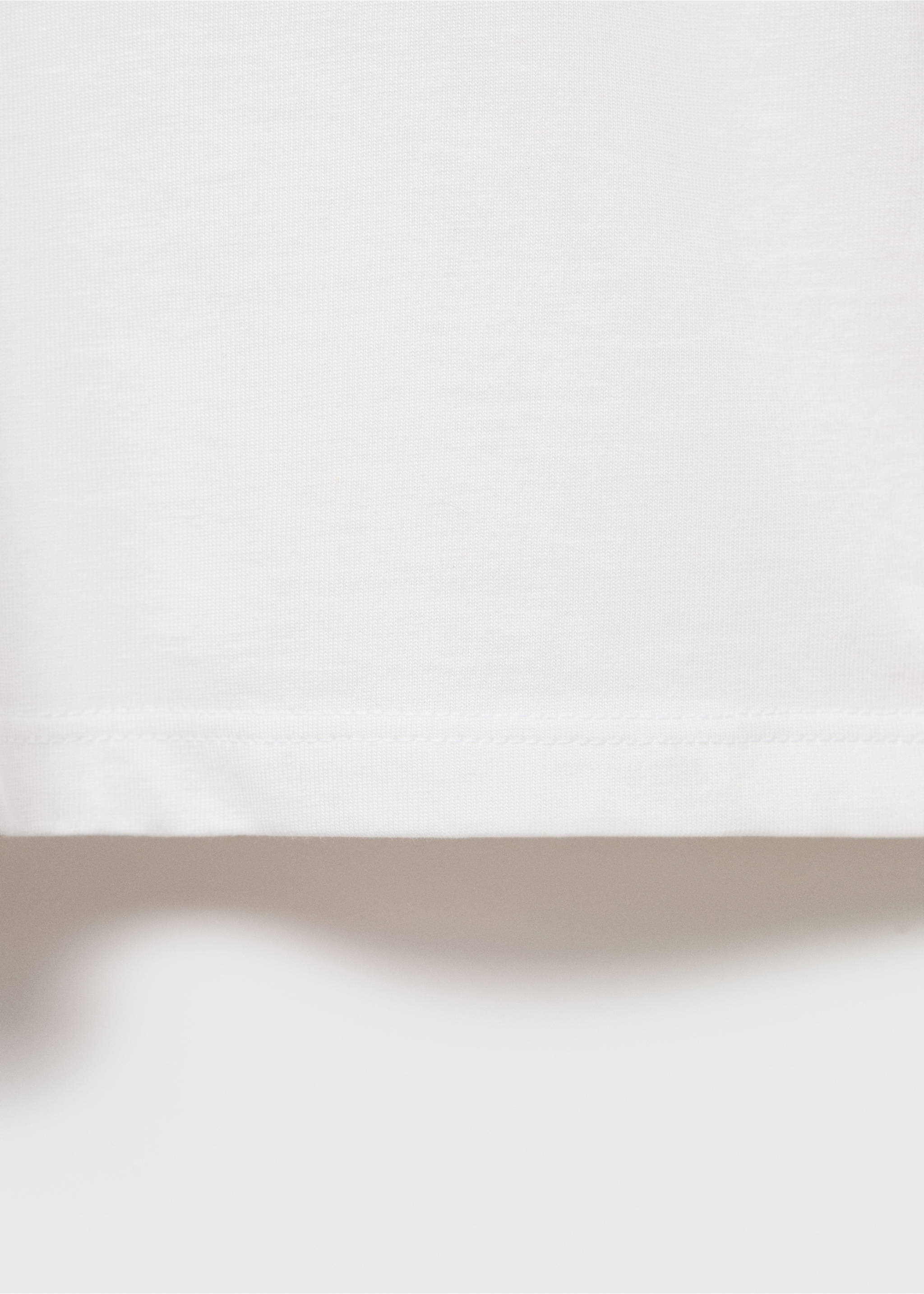 Buttoned cotton T-shirt - Details of the article 0, Off White. Ref: 17085797-00.