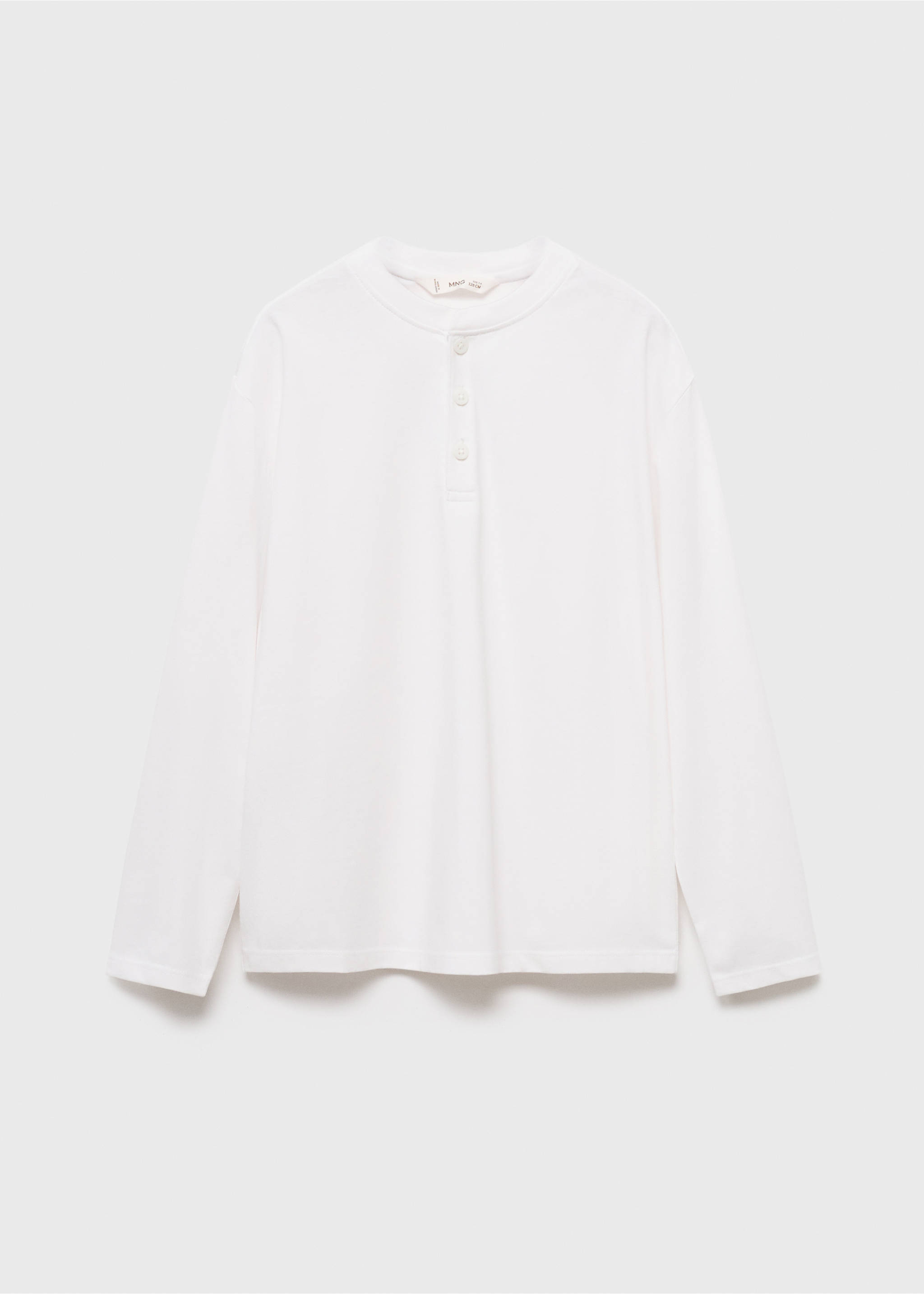 Buttoned cotton T-shirt - Article without model, Off White. Ref: 17085797-00.