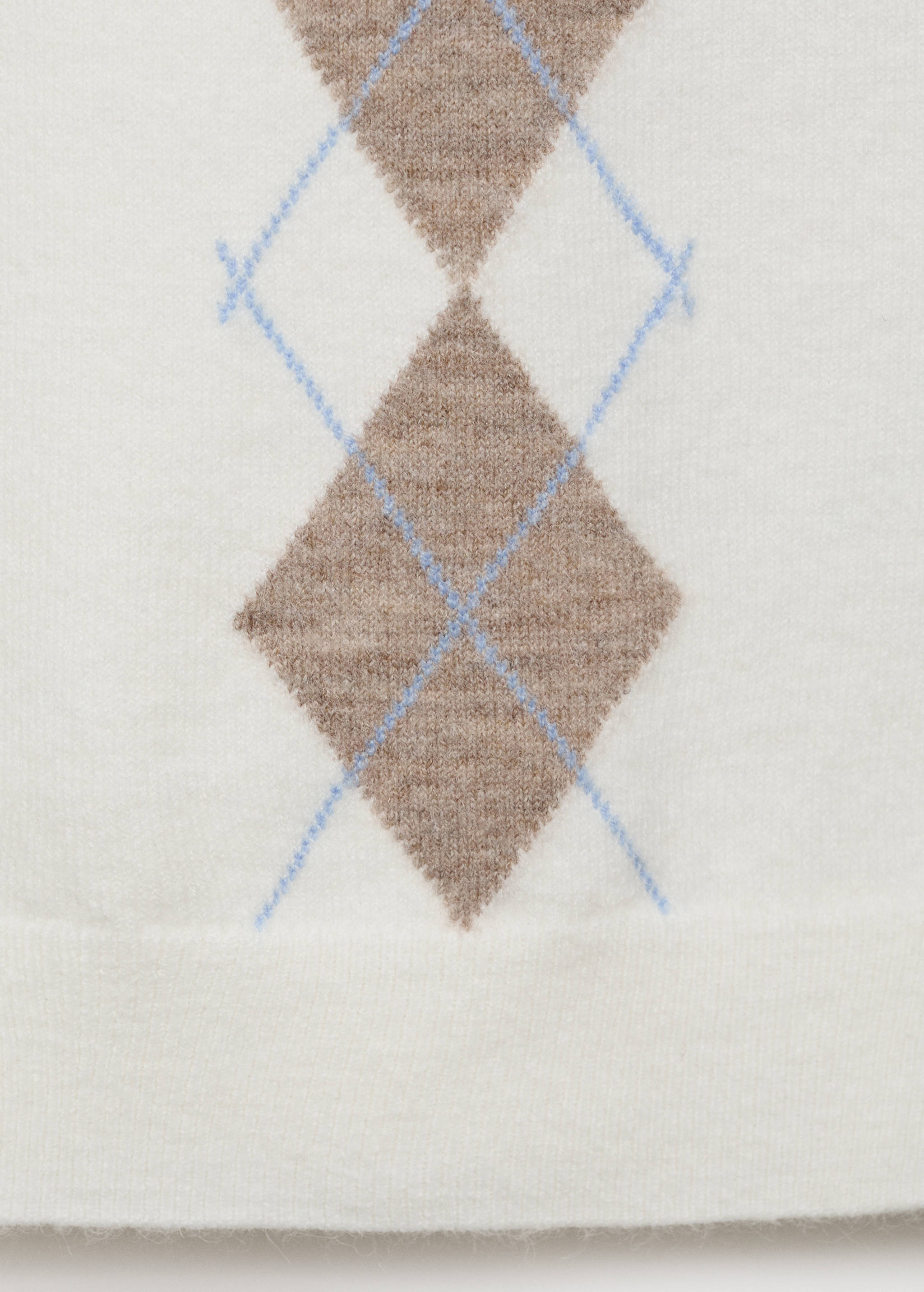 Argyle polo neck gilet - Details of the article 0