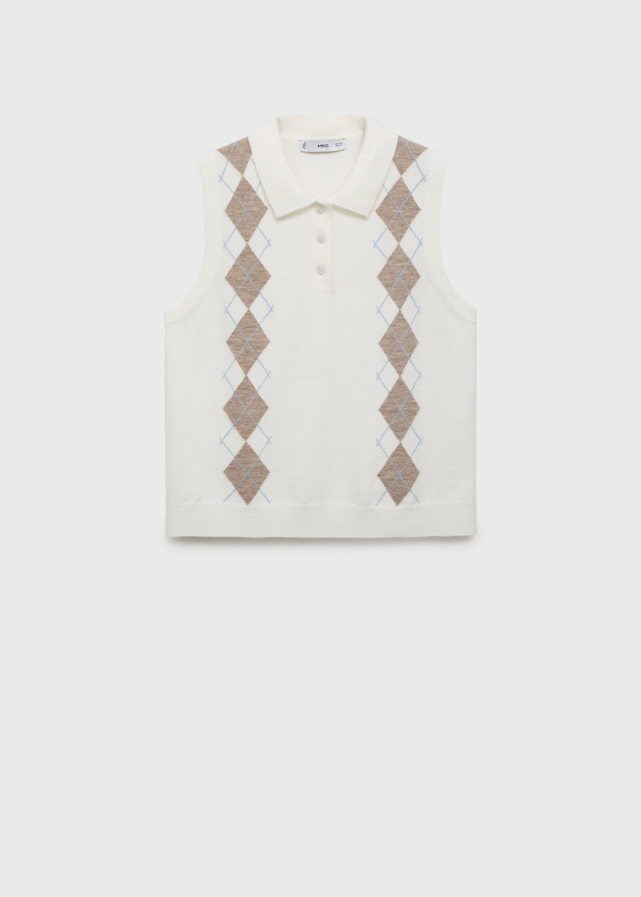 Argyle polo neck gilet - Article without model